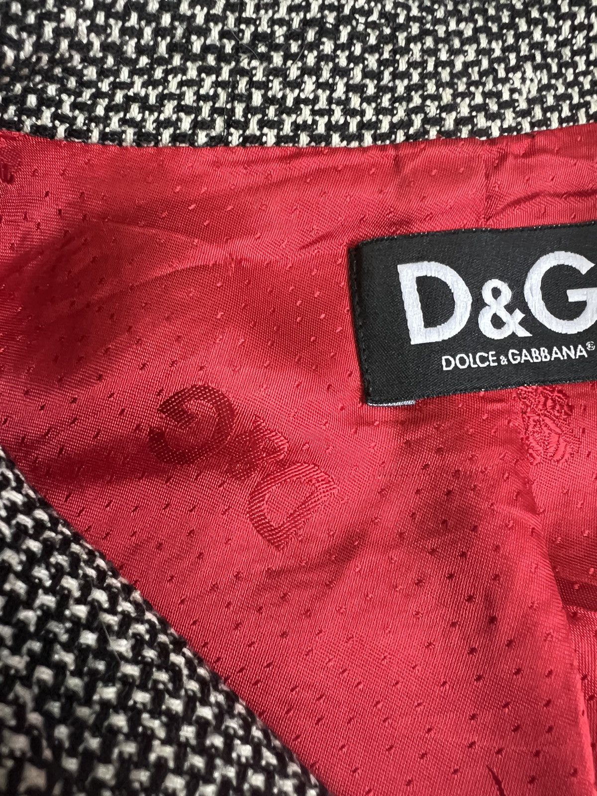 Dolce & Gabbana Dolce&Gabbana D&G tweed style Vintage Blazer Jacket Italy Size L / US 10 / IT 46 - 8 Thumbnail