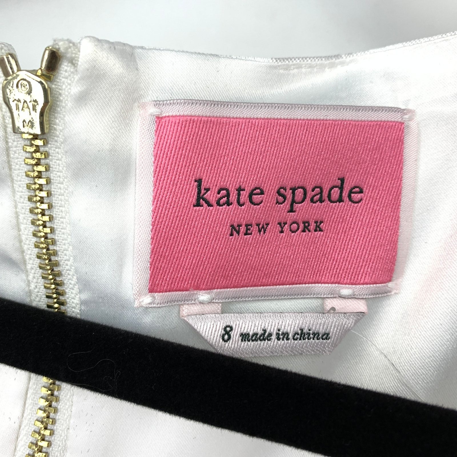 Kate Spade Kate Spade Sequin Bow Fit & Flare Dress 8 Black White NEW Size M / US 6-8 / IT 42-44 - 6 Thumbnail