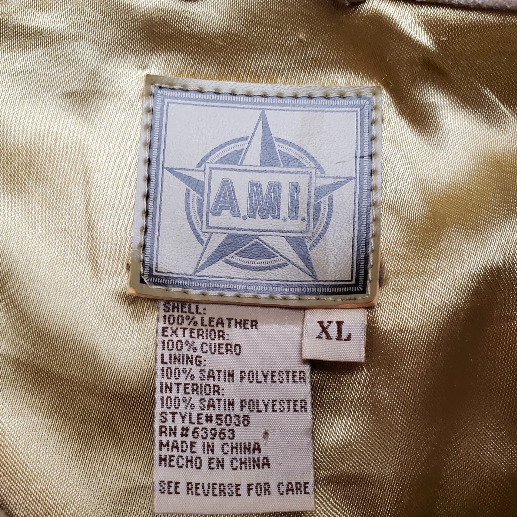 Vintage VINTAGE AMI Leather Jacket Womens XL Beige 100% Leather Satin Lined Outdoor Casual Size XL / US 12-14 / IT 48-50 - 5 Thumbnail