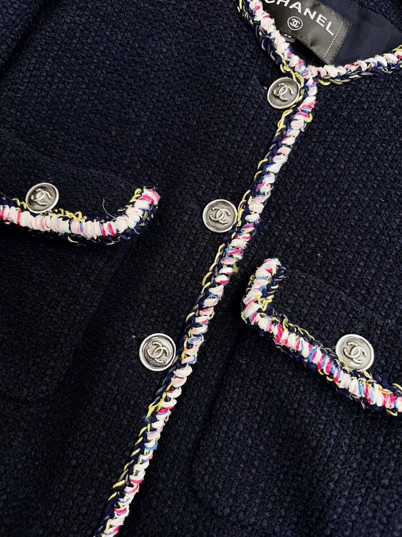 Chanel Chanel 21P dark blue colorful rolled edge two-pocket lante Size XS / US 0-2 / IT 36-38 - 3 Thumbnail