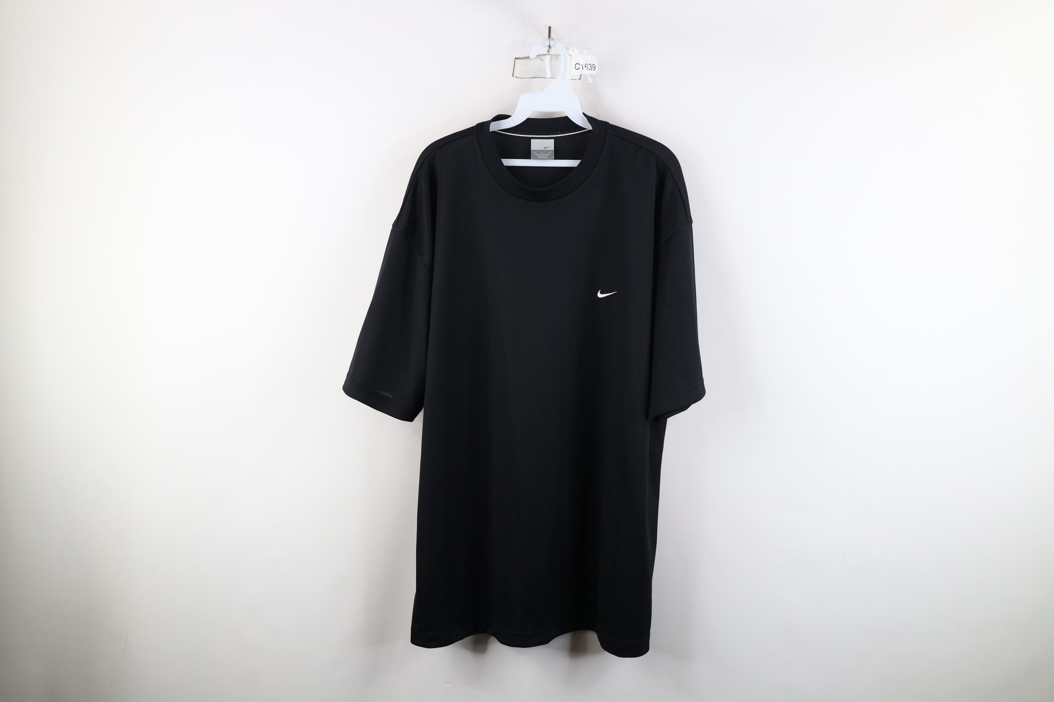 Vintage Nike Mini Swoosh Knit Short Sleeve T-Shirt Black