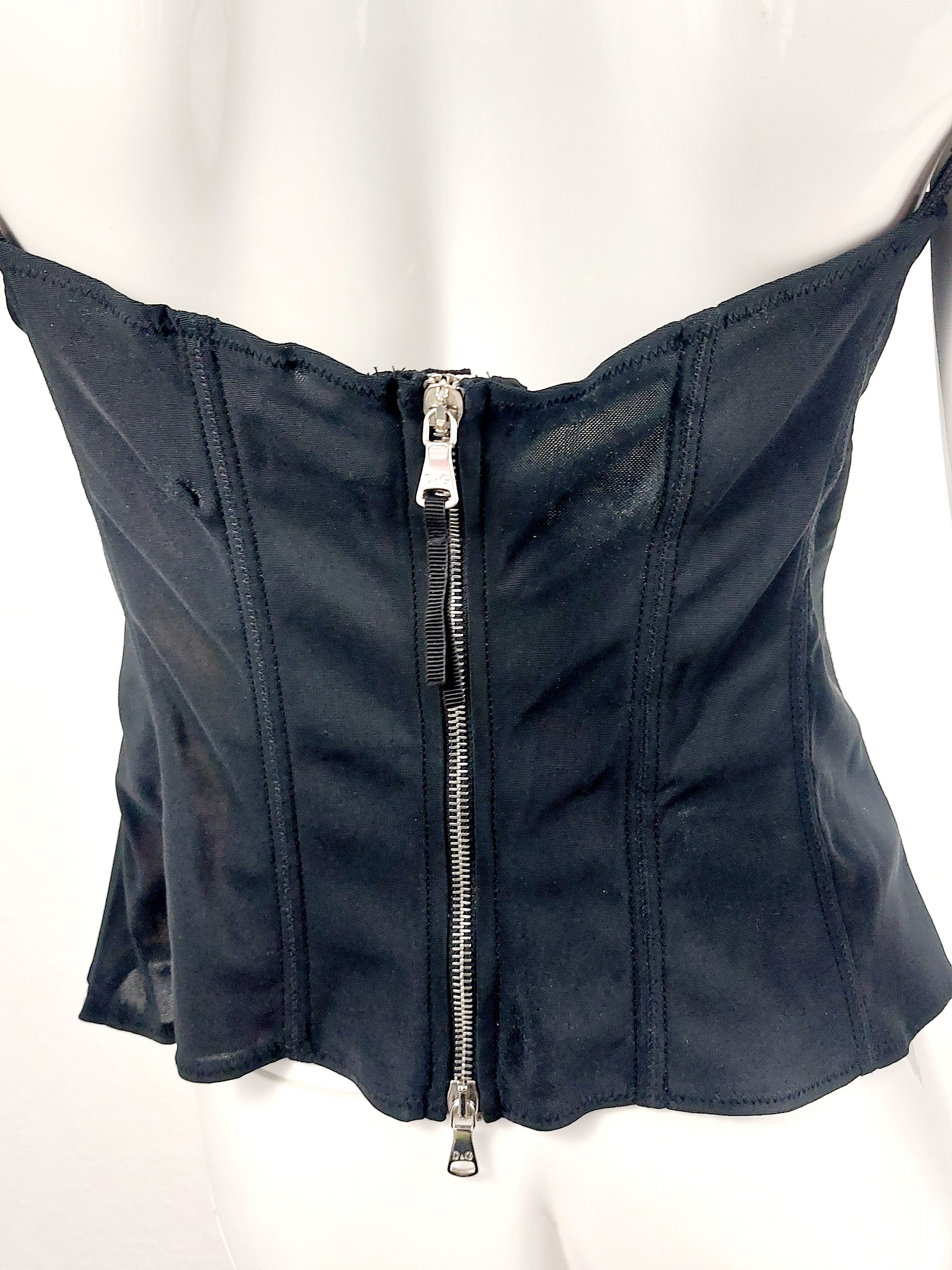 Dolce & Gabbana D&G Dolce & Gabbana Gingham Check Chekered Corset Size L / US 10 / IT 46 - 7 Thumbnail
