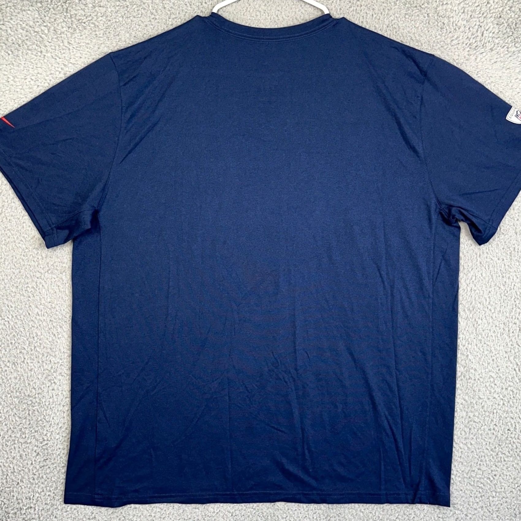 Nike VINTAGE? No — Nike New England Patriots T-Shirt Men 2XL Navy Blue Dri-Fit Football Tee NFL EUC Size US XXL / EU 58 / 5 - 2 Thumbnail