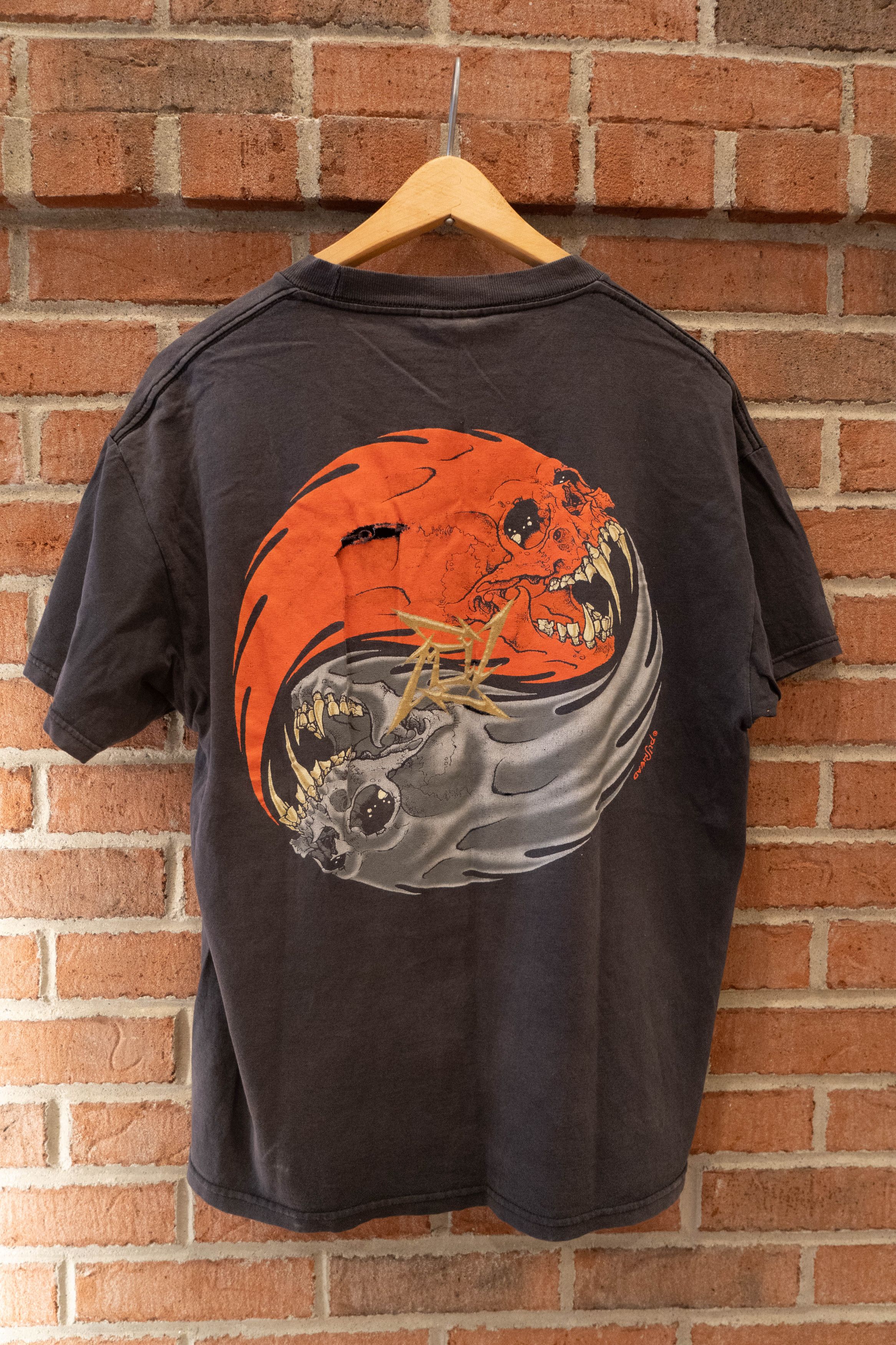 Band Tees × Metallica × Vintage Thrashed Vintage Metallica Rebel Pushead Distressed T Shirt Size US L / EU 52-54 / 3 - 6 Thumbnail