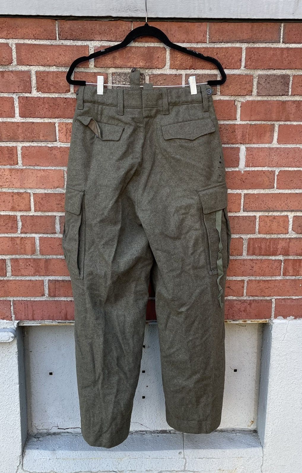 Vintage 50s/60s G. D. Bucking-Alsfeld Green Wool Military Pants Size US 30 / EU 46 - 8 Thumbnail