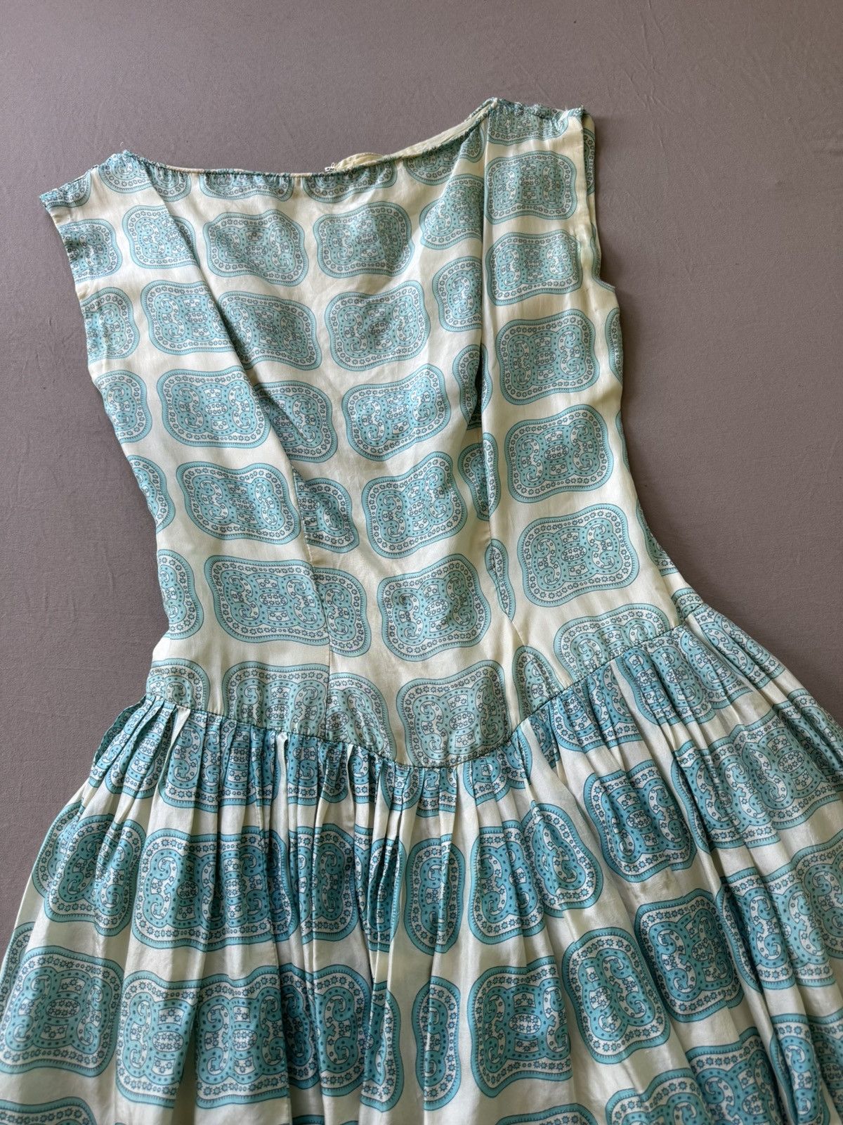 Other Vintage 1950s Jomax Printed Princess Party Dress Size M / US 6-8 / IT 42-44 - 3 Thumbnail