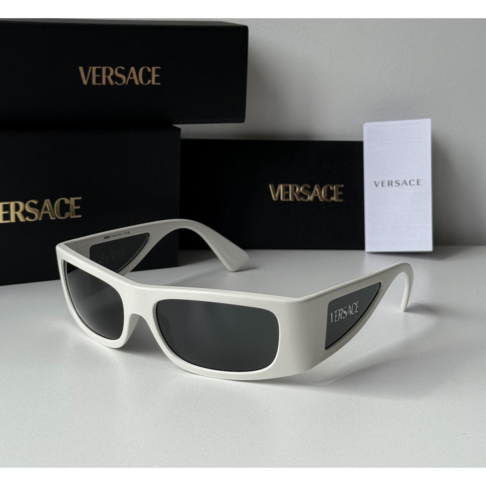 Versace NEW Versace VE4482 White Shielded Sunglasses Size ONE SIZE - 3 Thumbnail