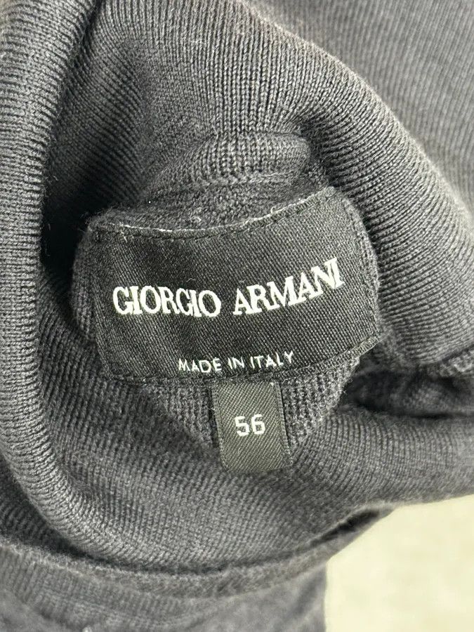Giorgio Armani AW2019 Giorgio Armani Grey Crumbled Wool Turtleneck Size S / US 4 / IT 40 - 8 Thumbnail