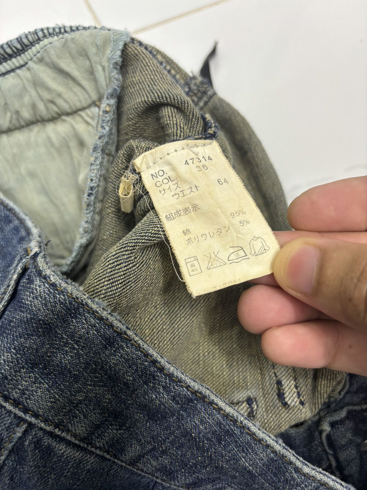 Japanese Brand Flare Jeans No Brand Bootcut Bush Jeans Distressed Denim Size 29" - 11 Thumbnail