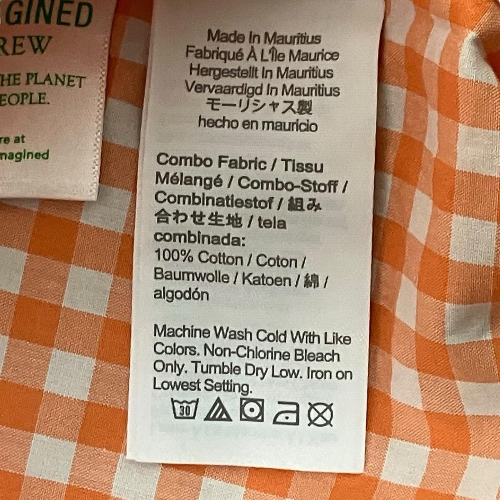 J.Crew J Crew Shirt Mens L Orange Plaid Button Down Pumpkin BJ745 Size US L / EU 52-54 / 3 - 9 Thumbnail