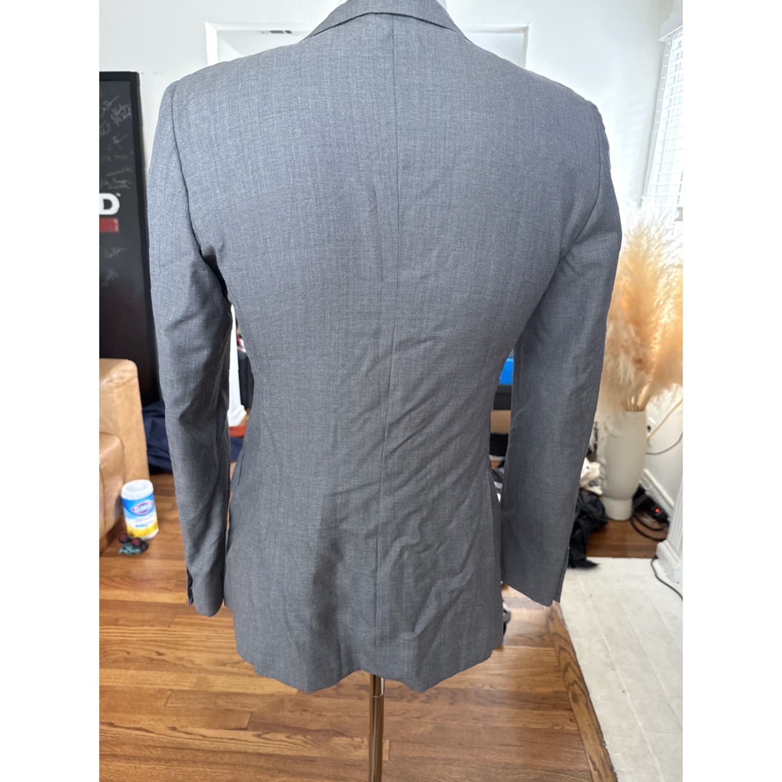 Vintage MUSIKA FRERE Grey jacket Classic Wool Mens Blazer Tuxedos Sz 40 Size 40R - 5 Thumbnail