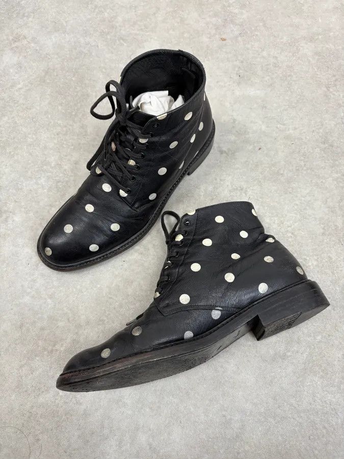 Saint Laurent Paris 2010s Saint Laurent Black Leather Pointed Boots Size US 7.5 / IT 37.5 - 5 Thumbnail
