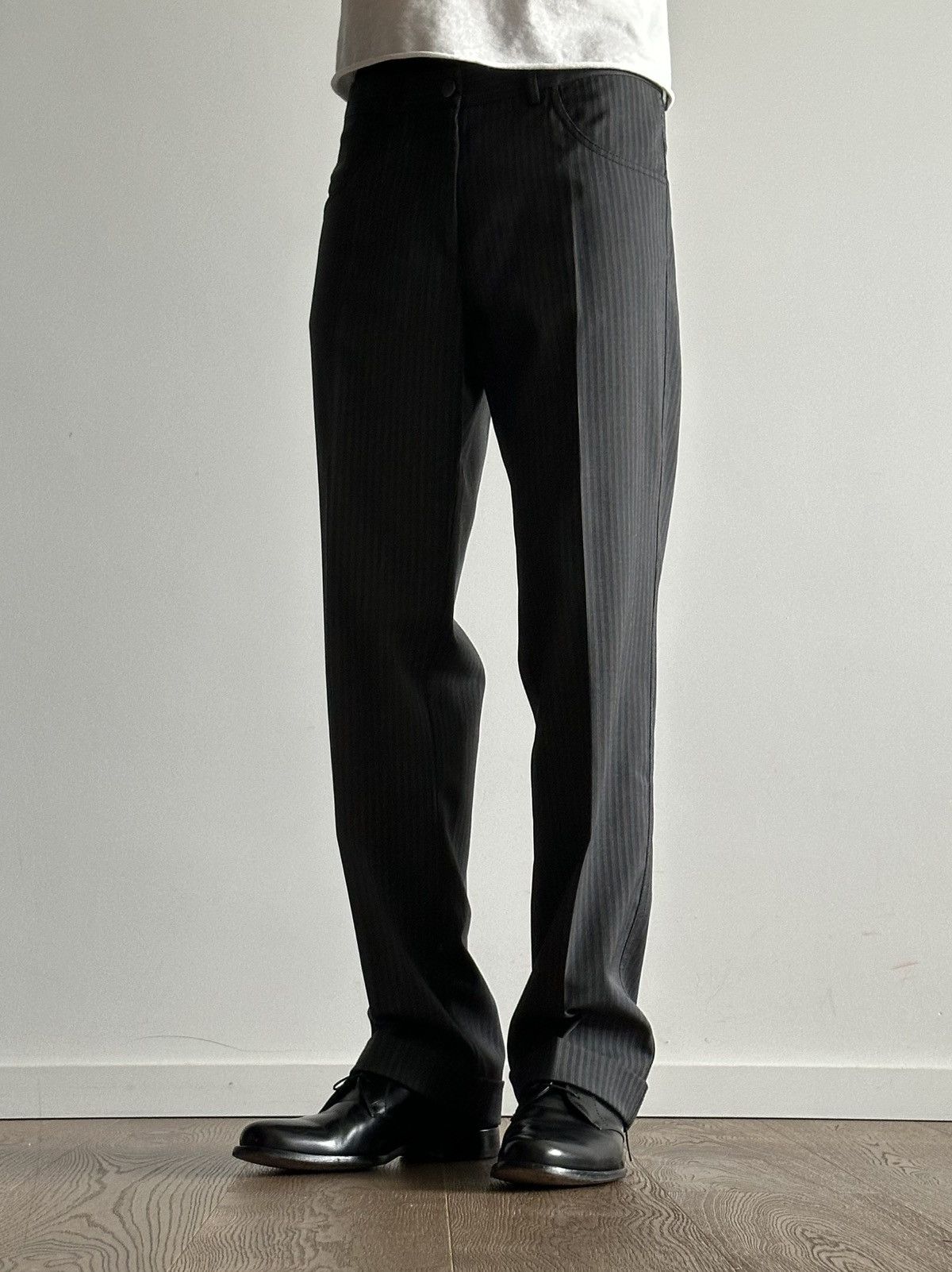 Prada Prada Early 2000’s 5 Pocket Striped Wool Pants Size US 32 / EU 48 - 2 Thumbnail