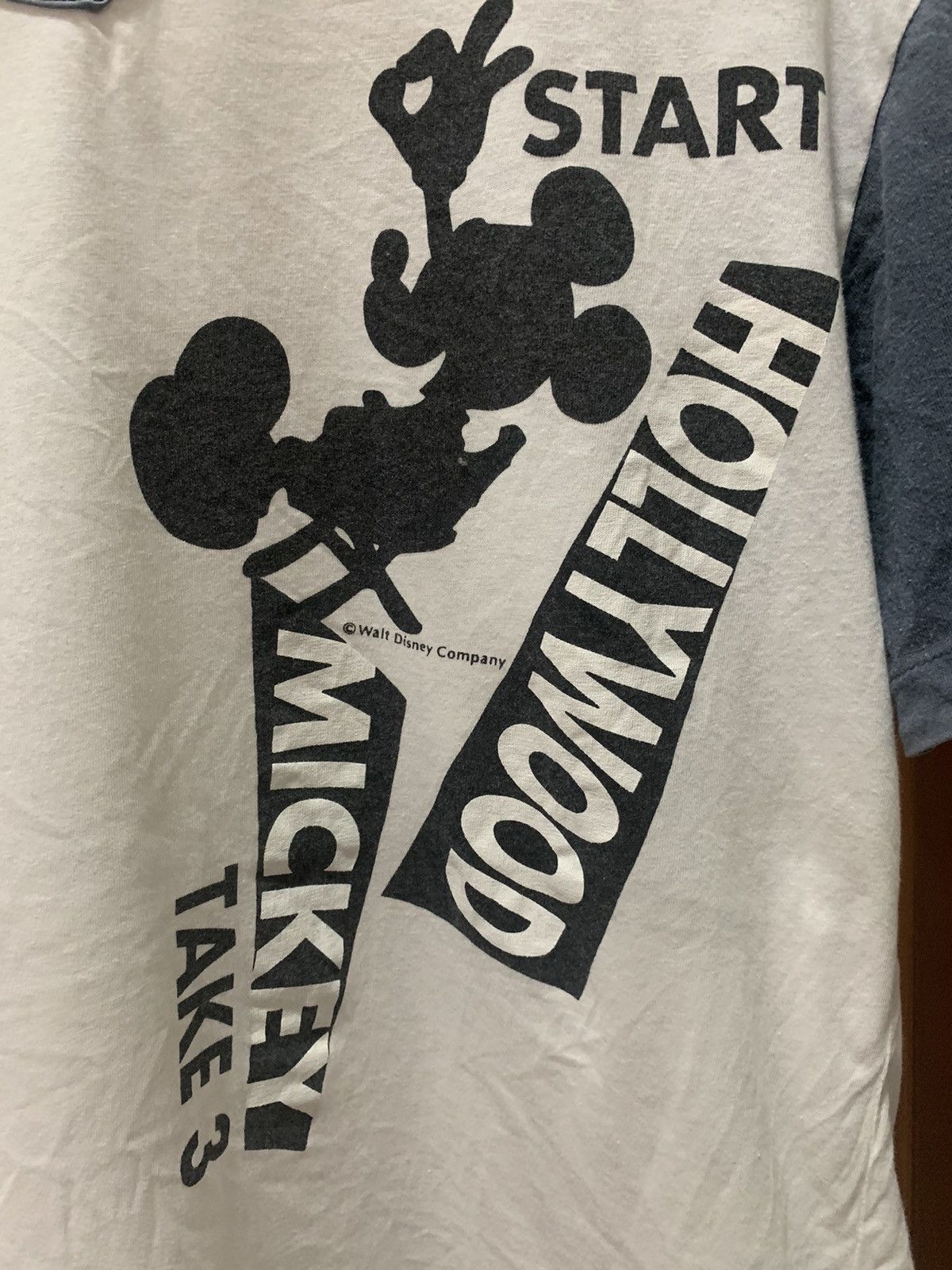 Mickey Mouse Vintage Print Hollywood Mickey V Neck T-Shirt Size US M / EU 48-50 / 2 - 2 Thumbnail