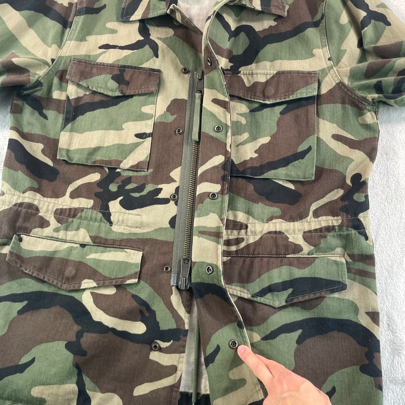 Vince Vince Field Utility Jacket Men L Camouflage Full Zip Snap Japanese Fabric Designer Vintage: No Size US L / EU 52-54 / 3 - 3 Thumbnail