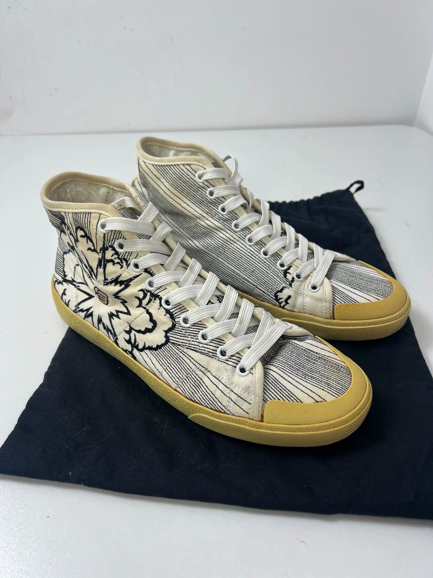 Saint Laurent Paris SLP 16ss Exploding Fist High-Top Sneaker 41 Size US 8 / EU 41 - 1 Thumbnail