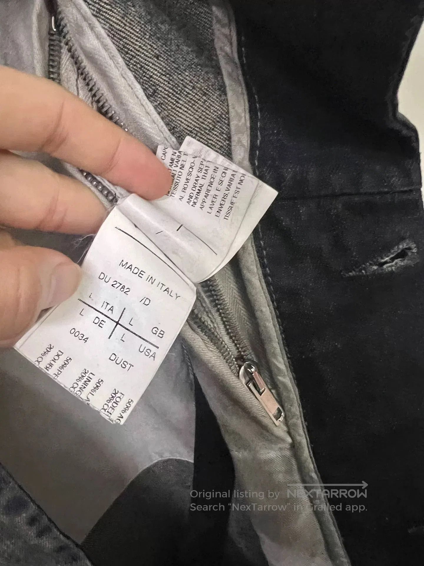 Rick Owens Drkshdw Rick Owens Denim and Leather Jacket. Size US L / EU 52-54 / 3 - 9 Thumbnail