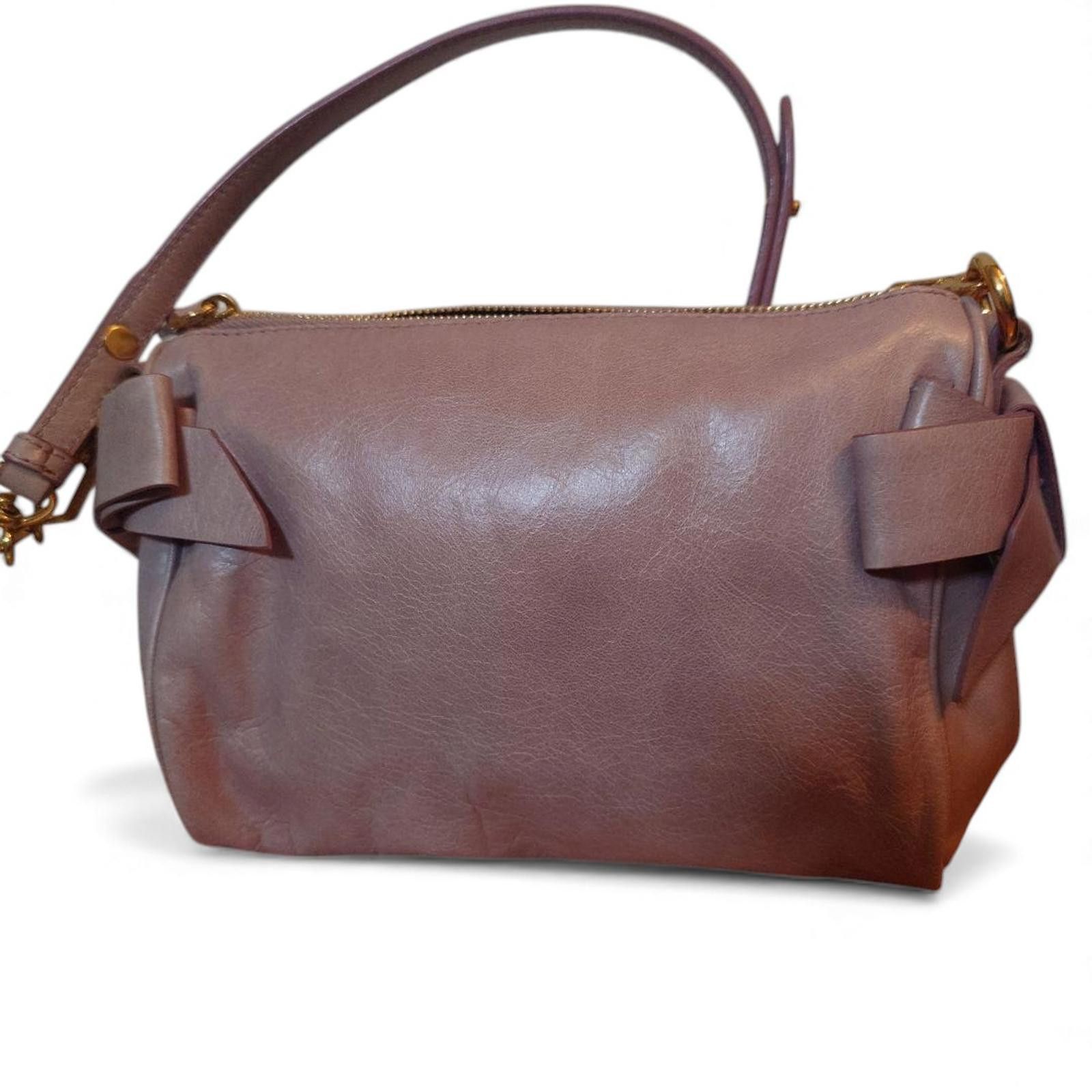 Miu Miu Miu Miu - Leather Handbag with Bow Detail Size ONE SIZE - 3 Thumbnail