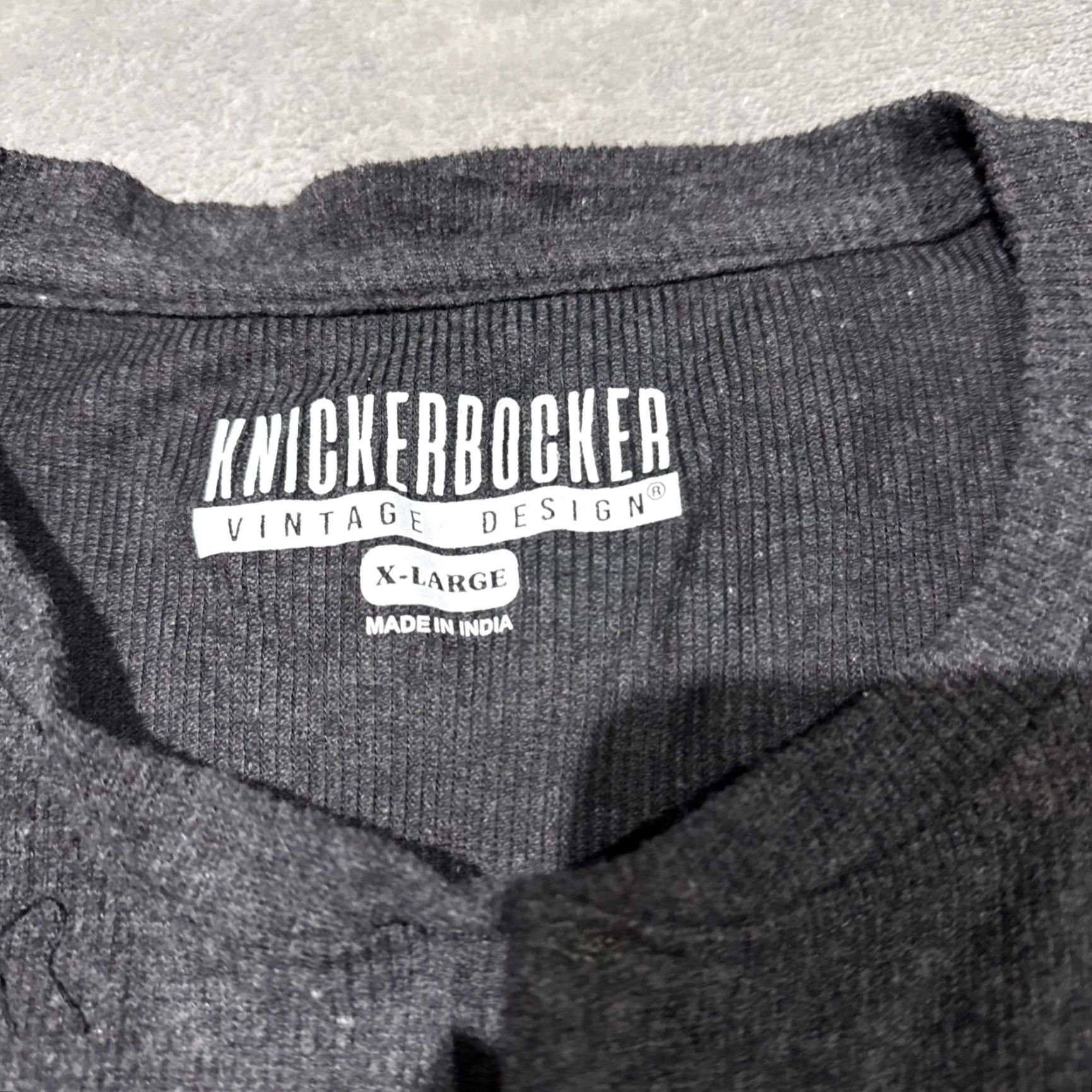 Vintage Knickerbocker Henley Shirt Mens XL Dark Gray Long Sleeve Thermal Size US XL / EU 56 / 4 - 3 Thumbnail