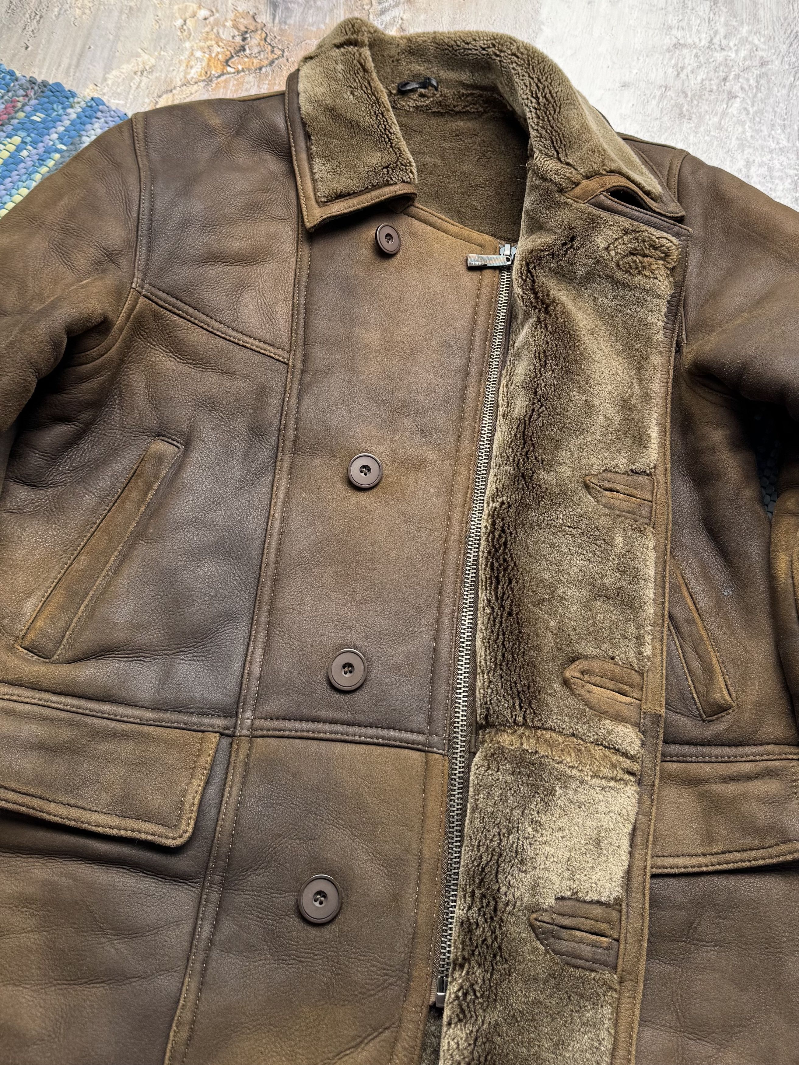 Vintage Vintage Faded Real Sheepskin Coat A8(V1)D15 Size US M / EU 48-50 / 2 - 6 Thumbnail