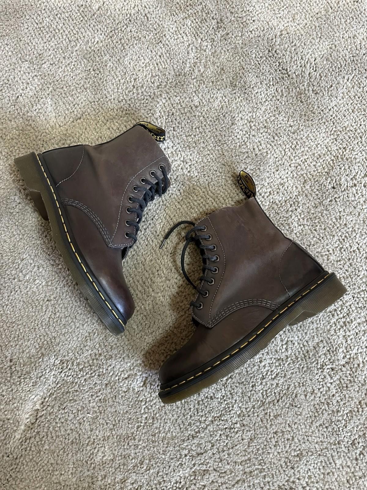 Dr. Martens Boots Dr. Martens 1460 Leather Brown Sz 39-40 Size US 8 / IT 38 - 1 Thumbnail
