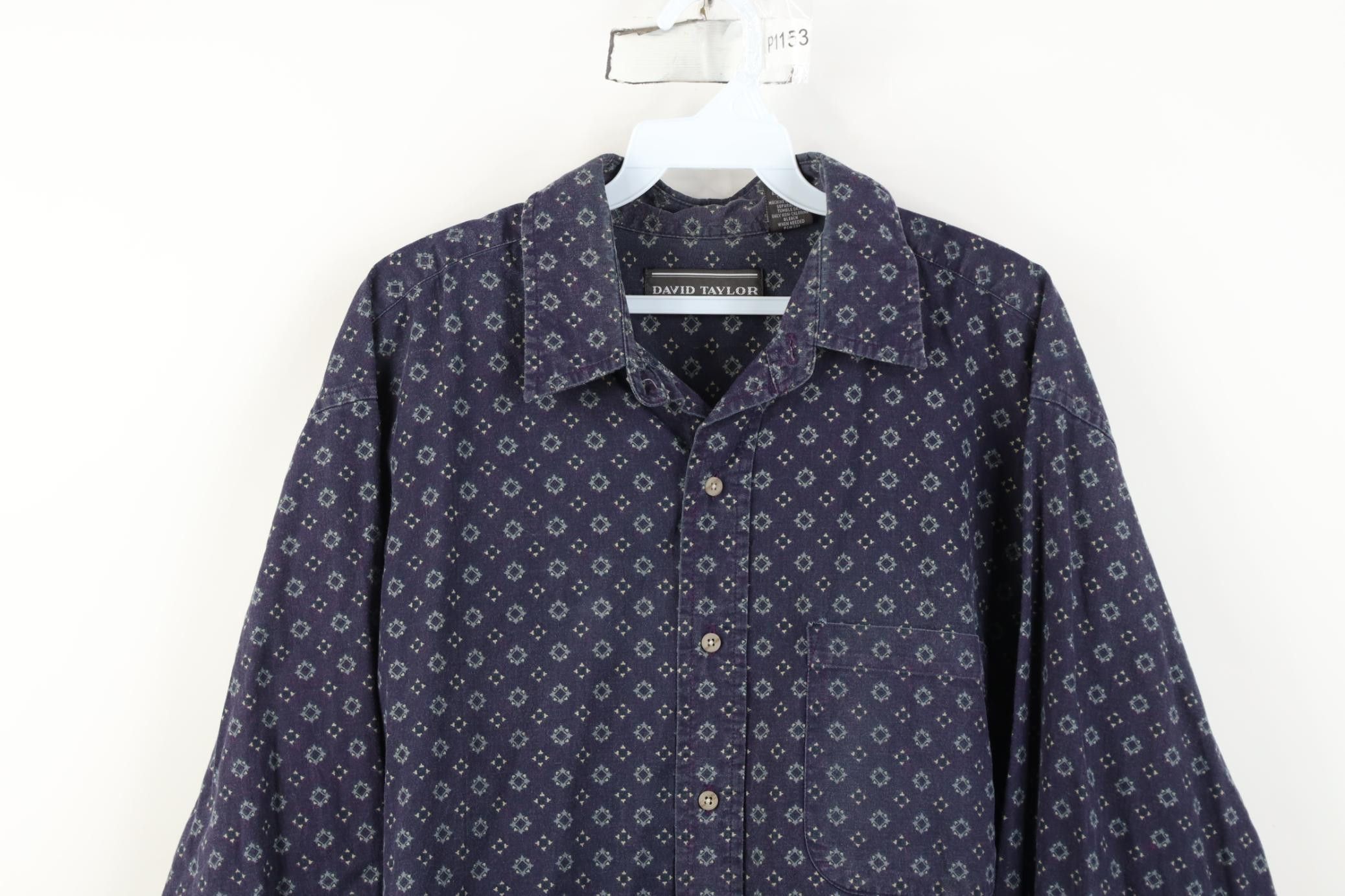 Vintage Vintage 90s Streetwear Collared Button Shirt Cotton Size US XL / EU 56 / 4 - 2 Thumbnail
