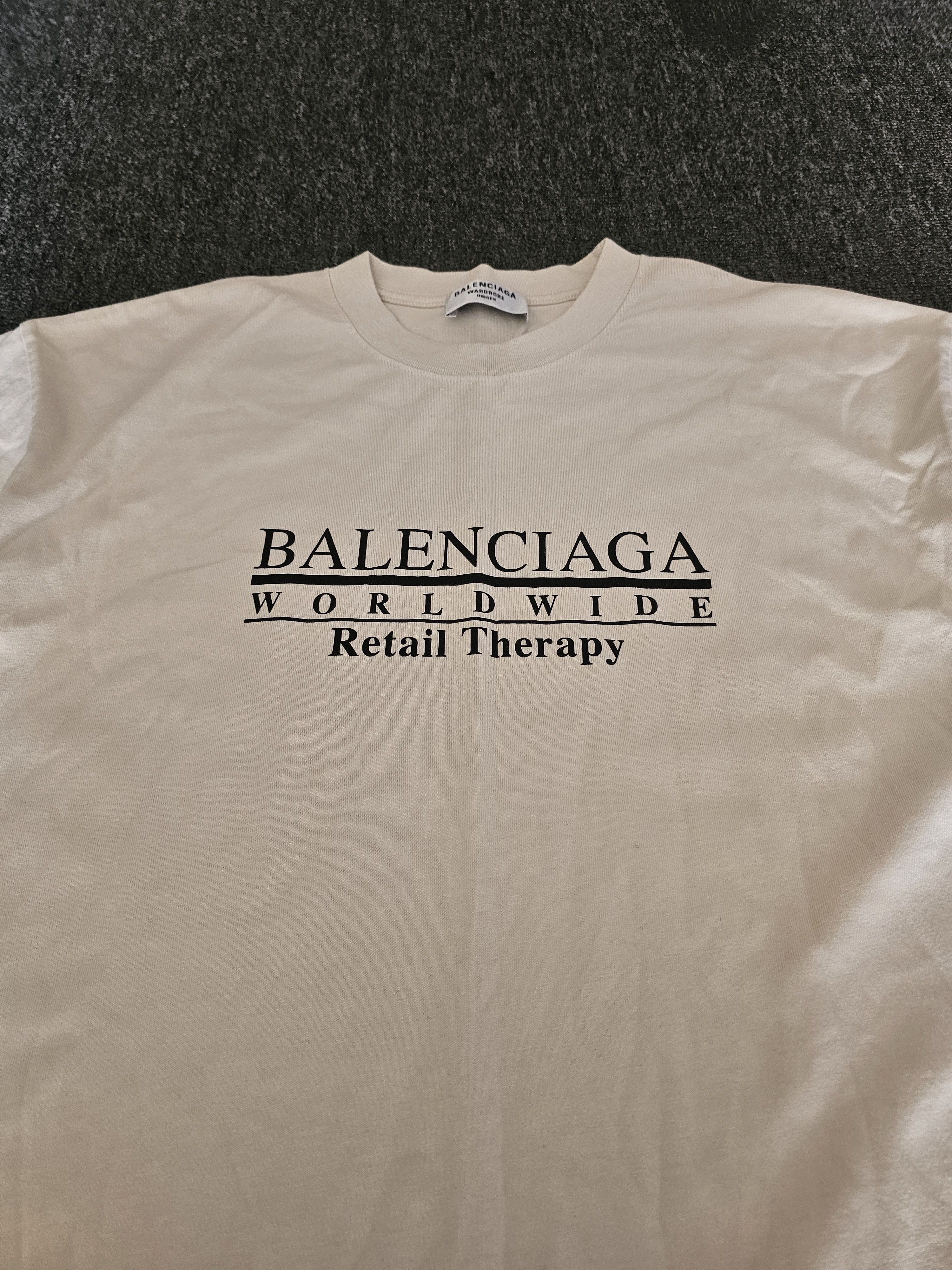 Balenciaga Balenciaga Men's Oversized Beige T-Shirt Size S Size US S / EU 44-46 / 1 - 2 Thumbnail