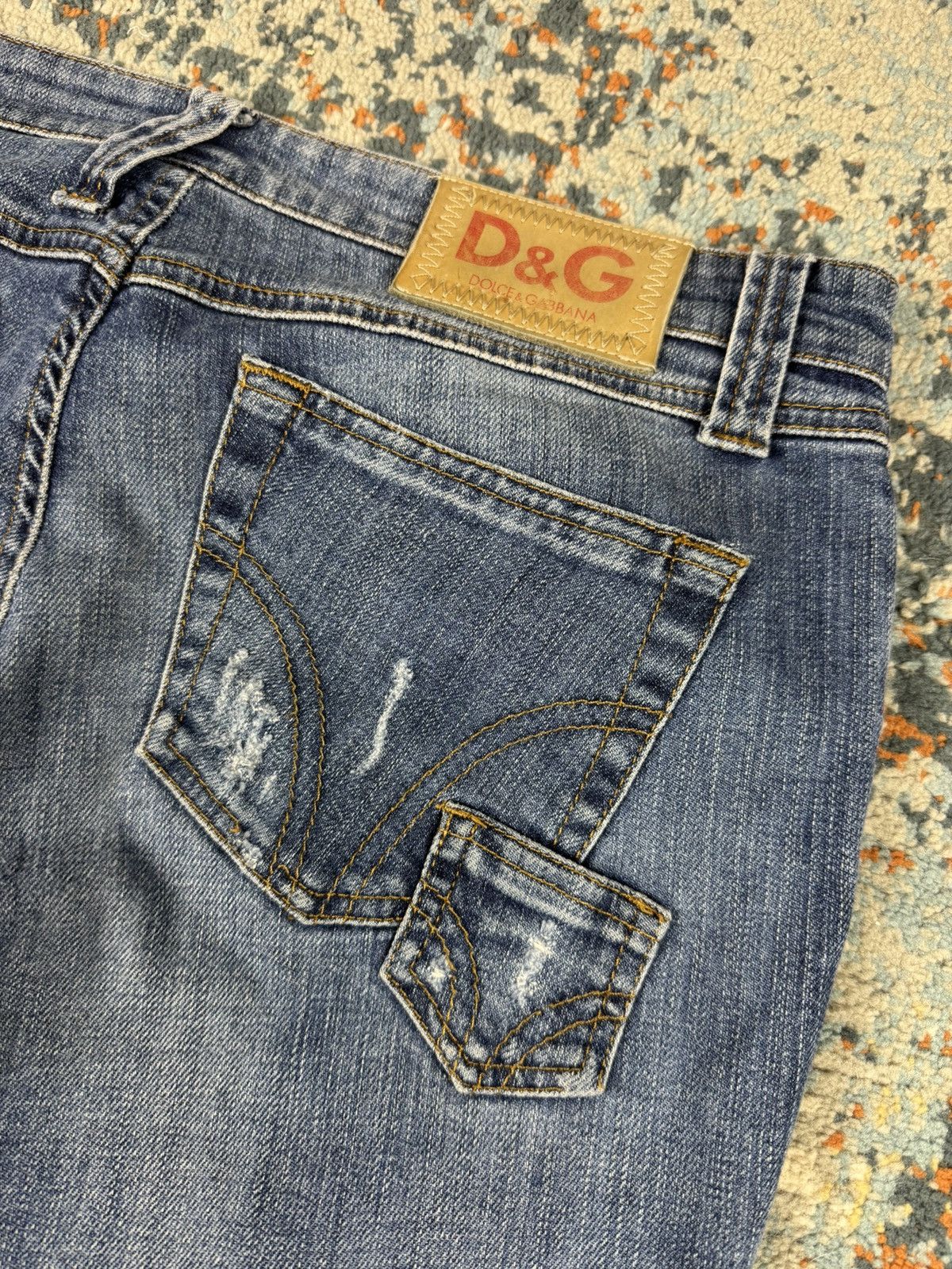 Dolce & Gabbana Vintage Y2K Dolce & Gabbana D&G low rise hip washed jeans Size 28" / US 6 / IT 42 - 9 Thumbnail