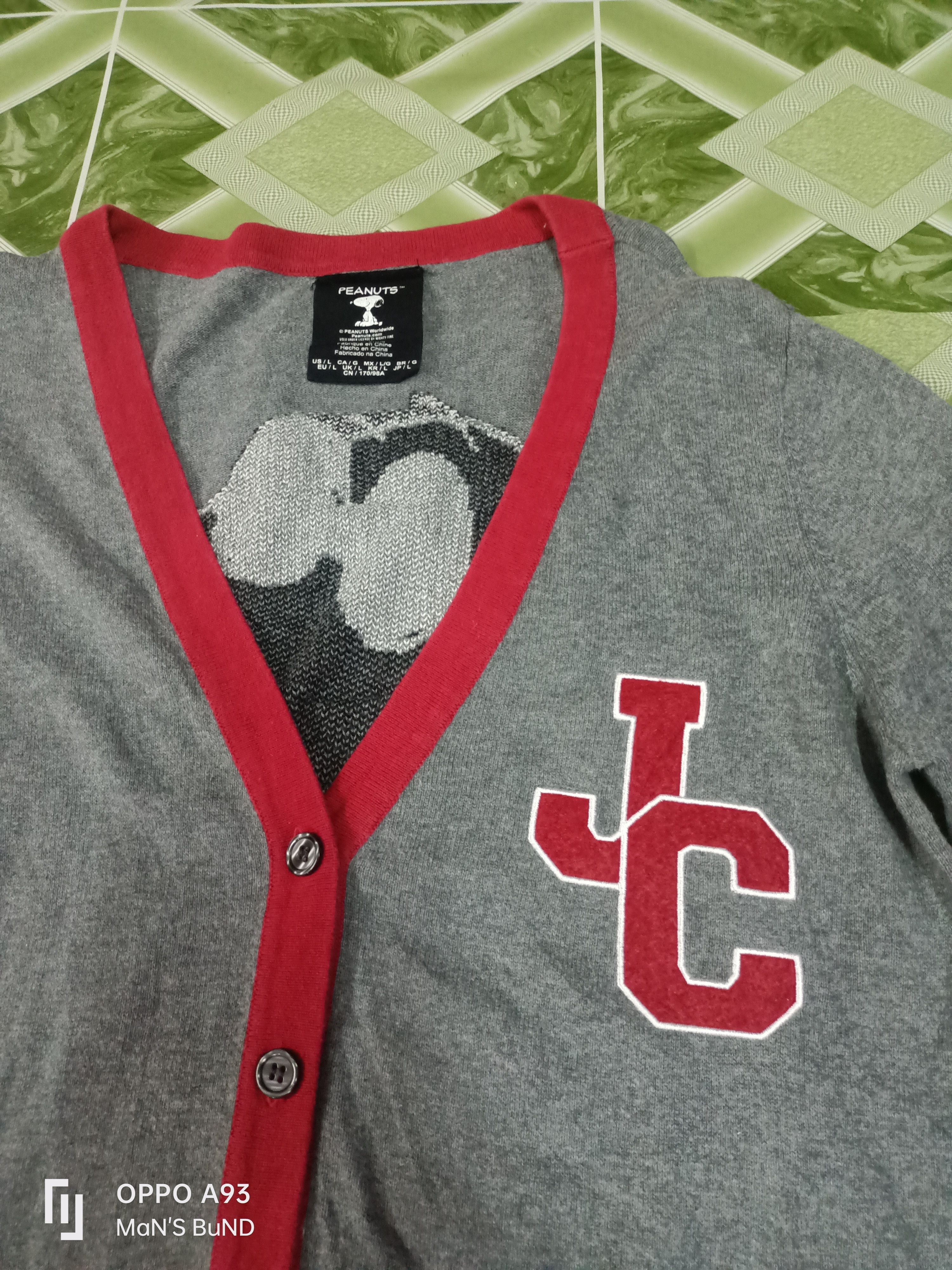 Peanuts × Vintage Vintage Cardigan Peanuts JOE COOL Size L / US 10 / IT 46 - 4 Thumbnail