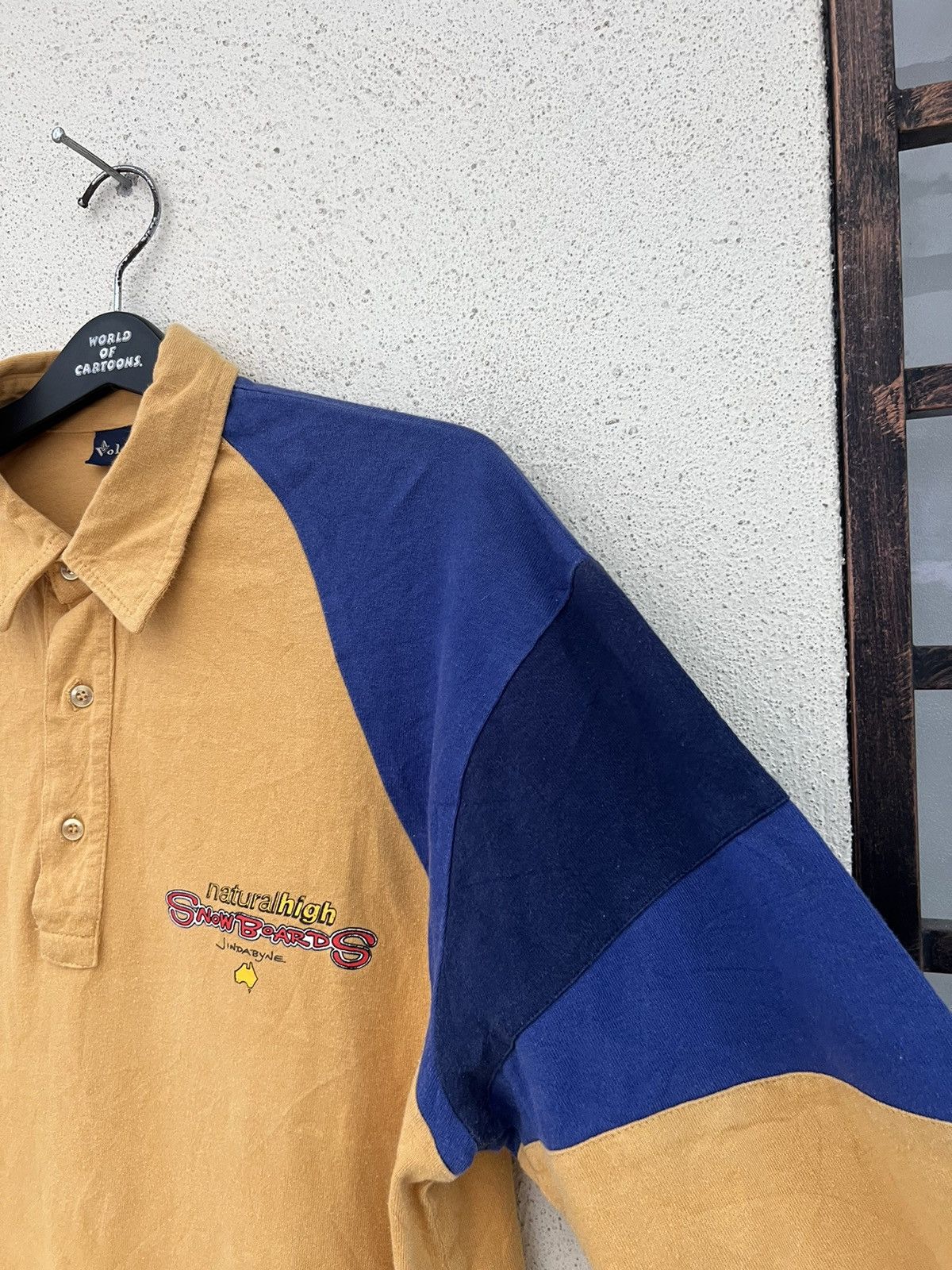 Volcom Vintage 90s Volcom Natural High Snowboards Rugby Shirt Size US L / EU 52-54 / 3 - 9 Thumbnail