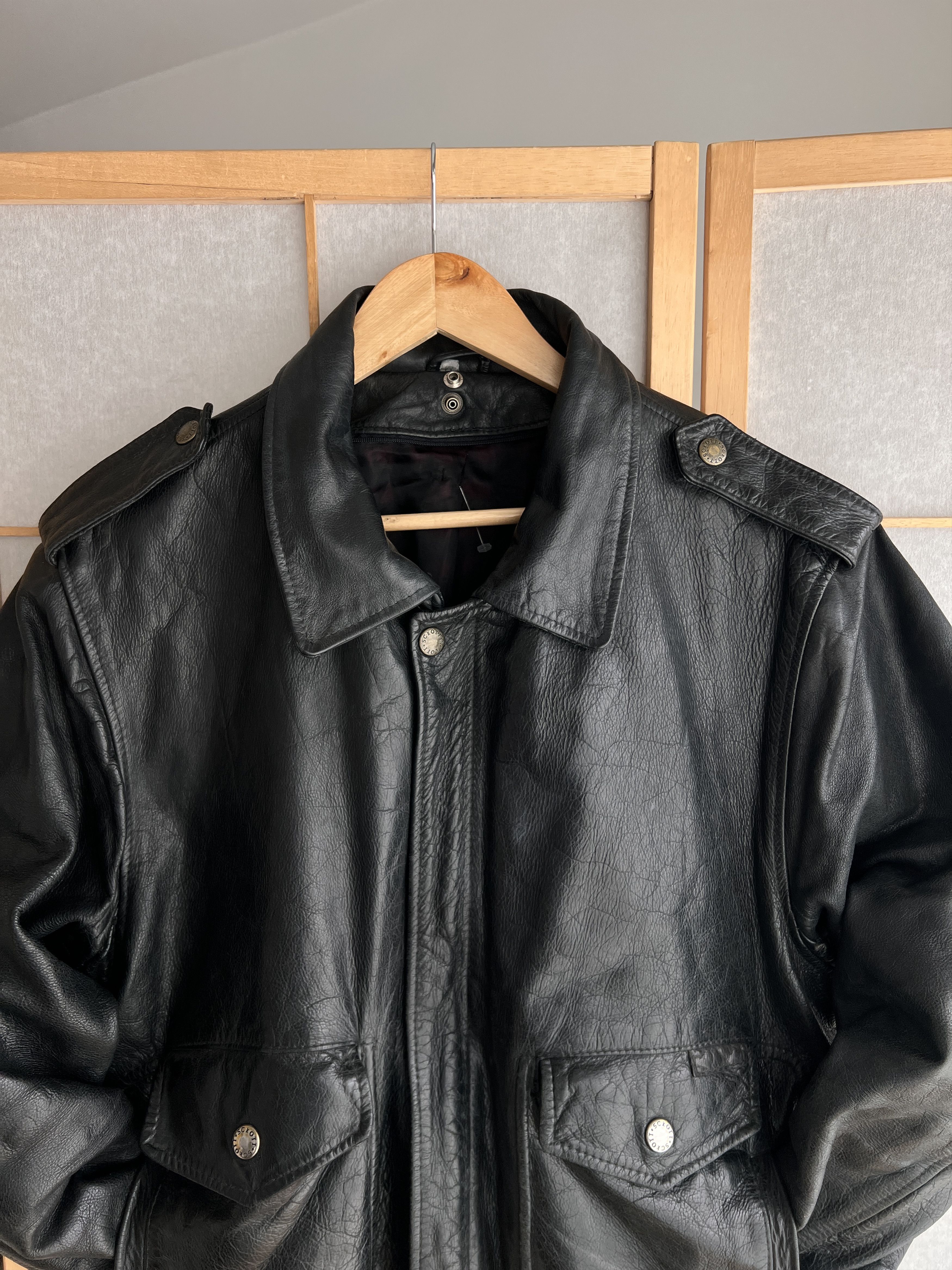 Diesel VTG Schott Avirex style leather bomber jacket US army flyer Size US M / EU 48-50 / 2 - 2 Thumbnail