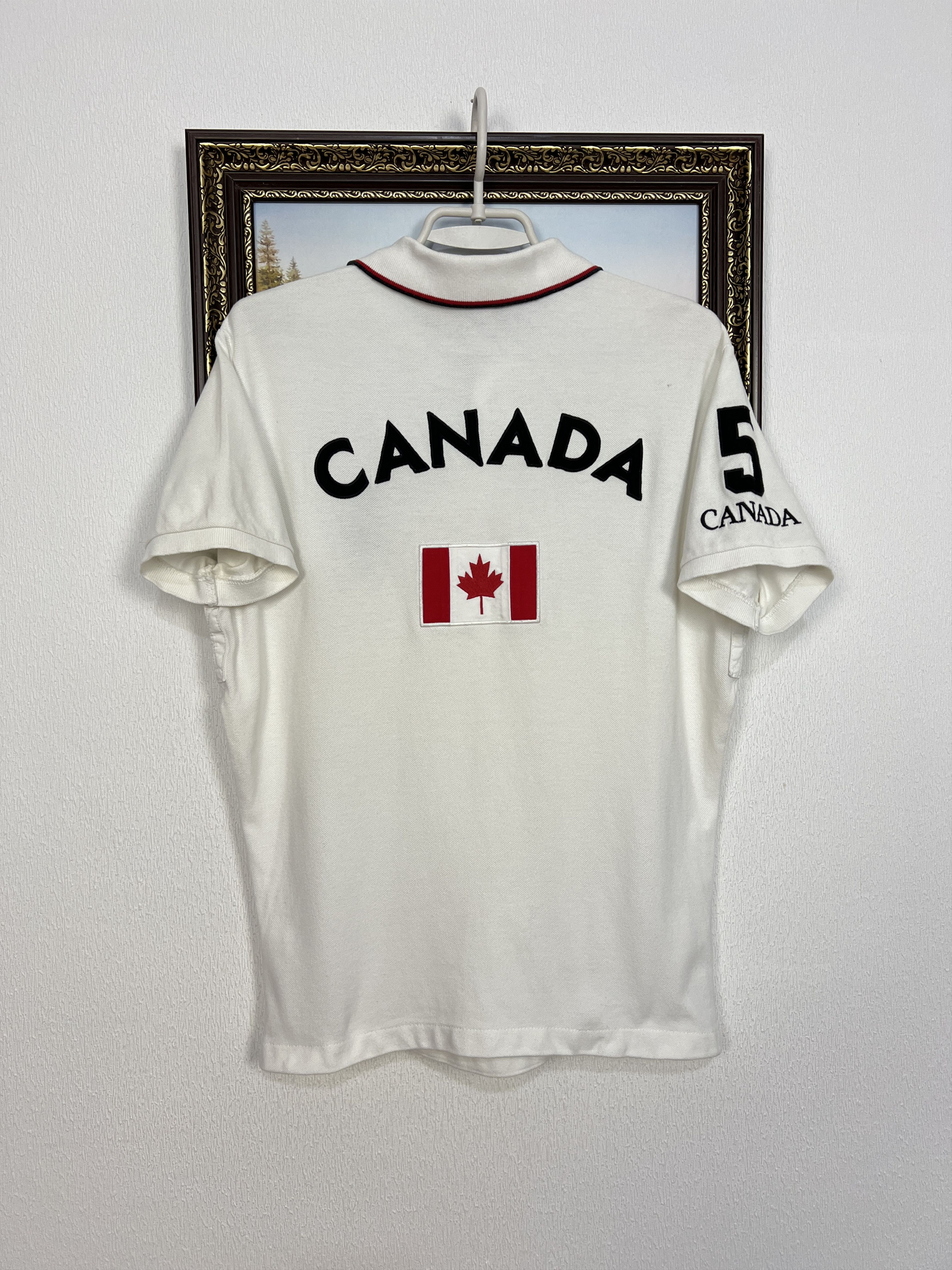Polo Ralph Lauren Polo Ralph Lauren Canada White Polo Shirt Rugby Jersey Rare Size US S / EU 44-46 / 1 - 1 Thumbnail