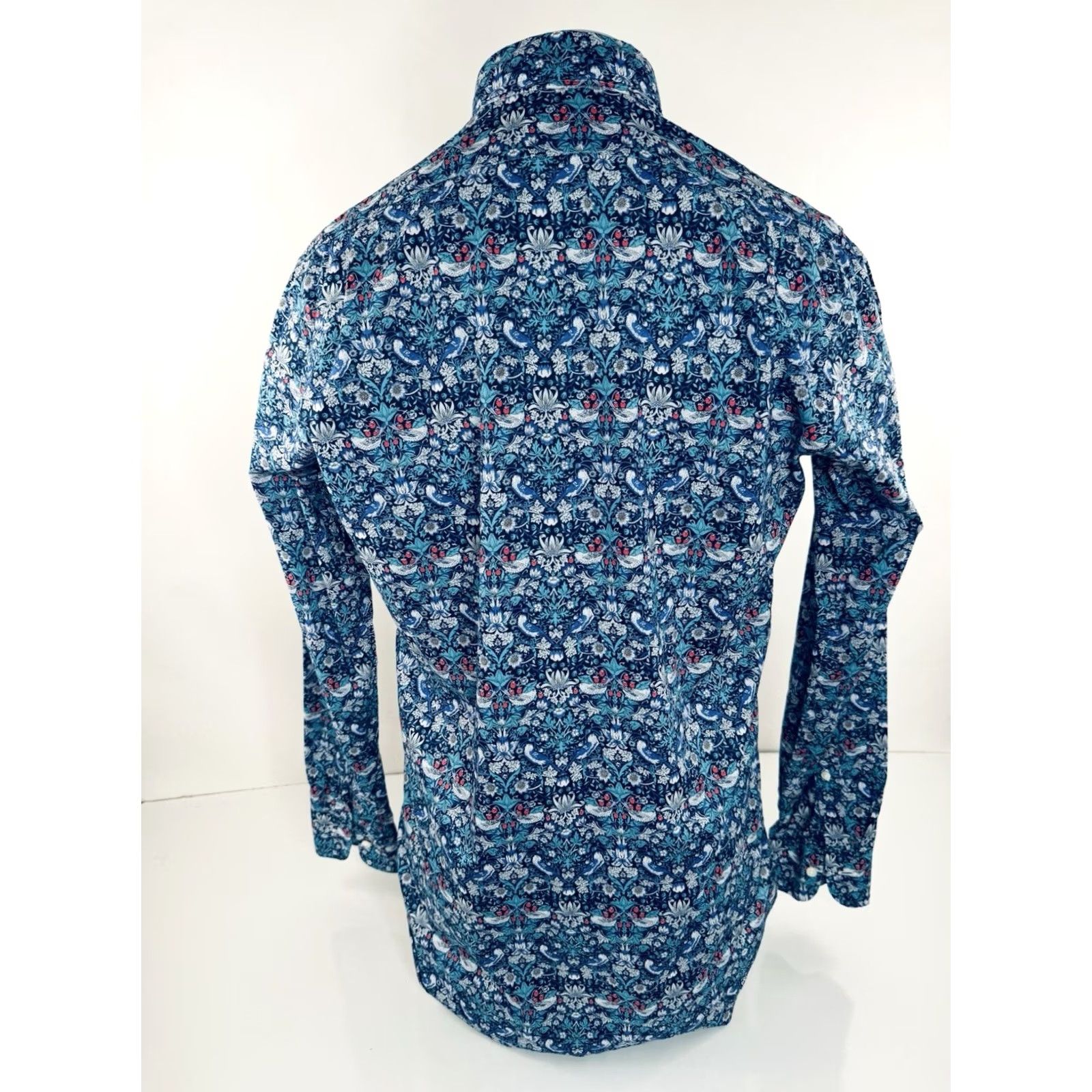 Sid Mashburn SID MASHBURN Shirt Mens M Blue Bird Floral Long Sleeve Size US M / EU 48-50 / 2 - 4 Thumbnail