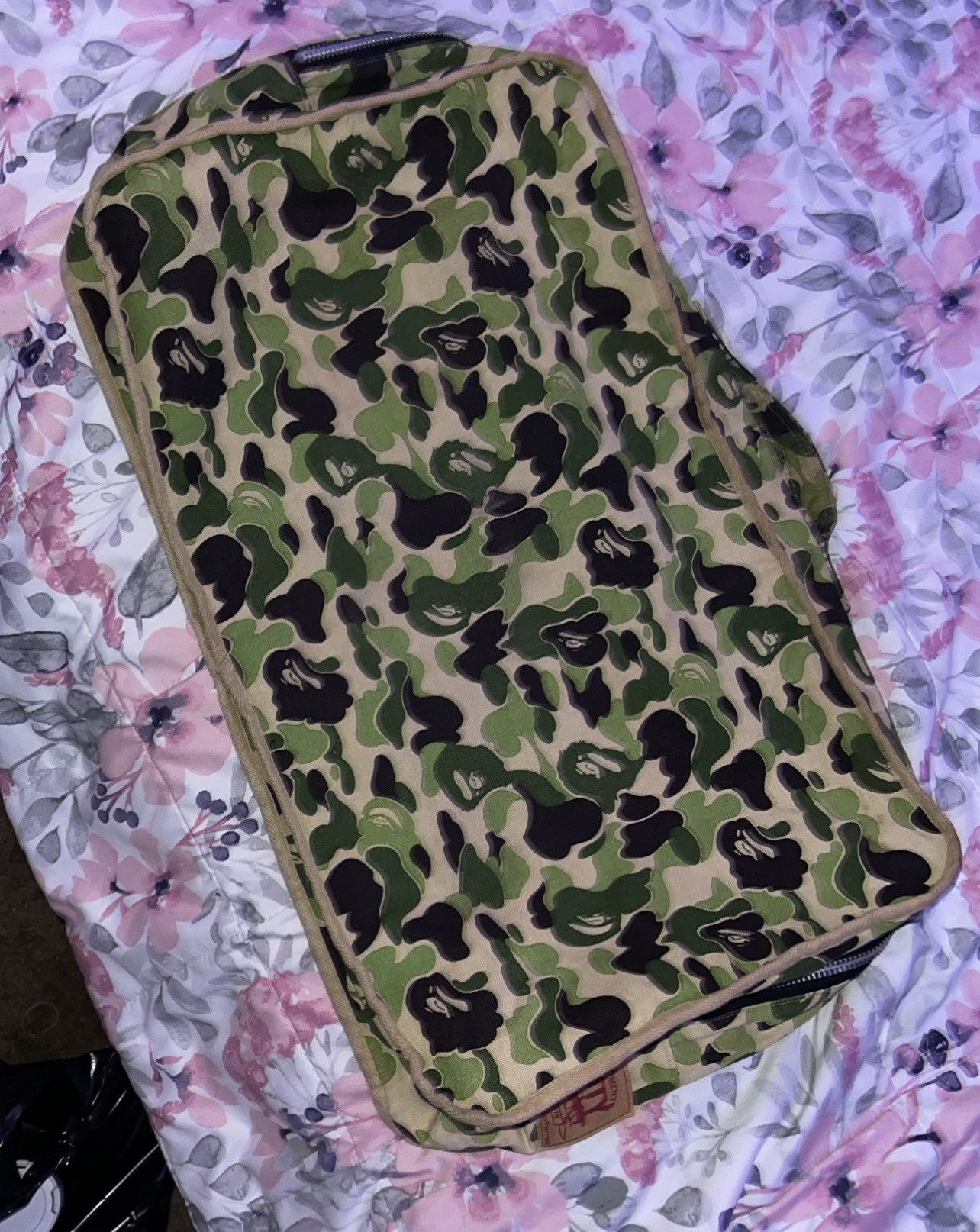 image of Bape x Porter Boston Duffle Bag in Green, Men's