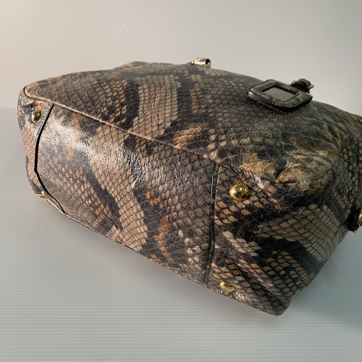 Prada Prada Snake Embose Leather Handbag Size ONE SIZE - 8 Thumbnail