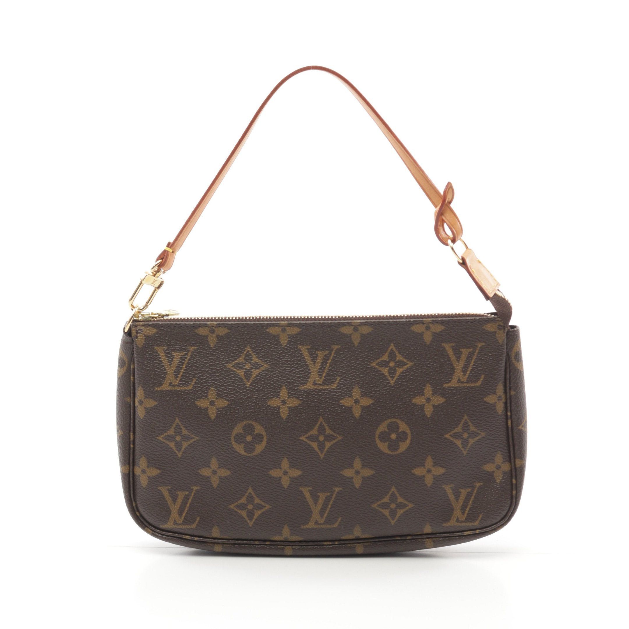 Louis Vuitton Louis Vuitton Pochette Accessoires Monogram Handbag Leather Brown Size ONE SIZE - 1 Thumbnail