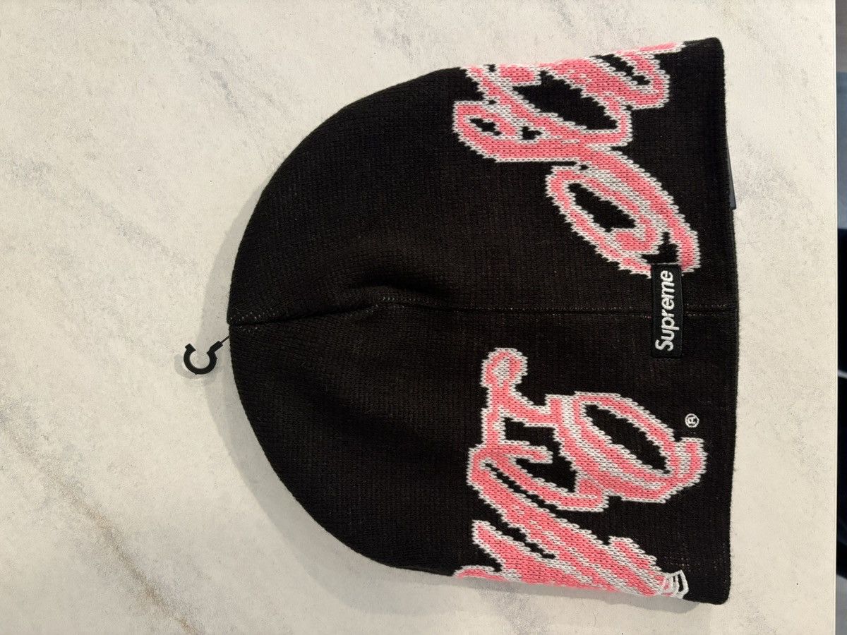 New Era × Supreme Supreme New Era Cursive Beanie Size ONE SIZE - 2 Thumbnail