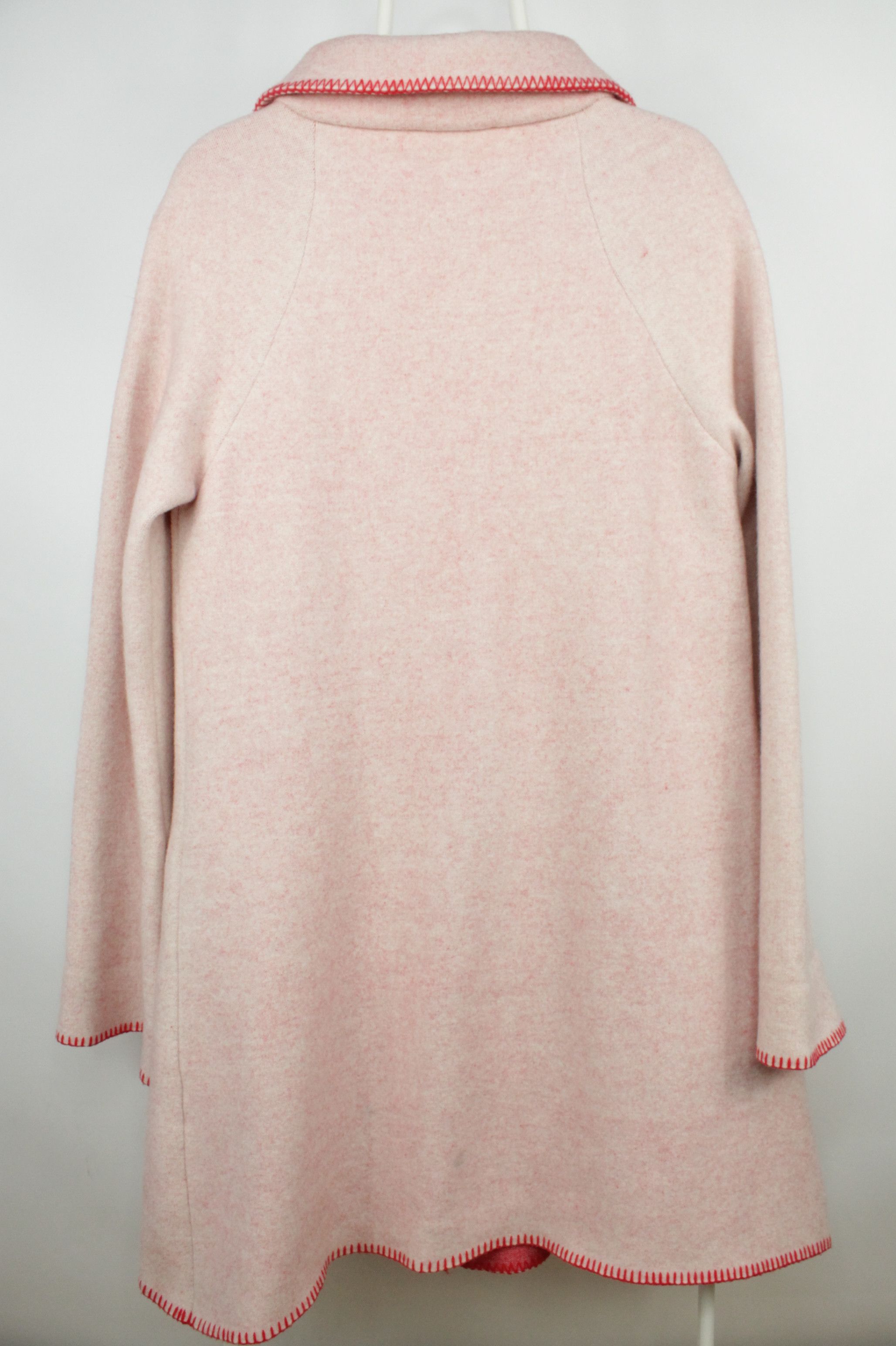 JET SET JET SET Pink / Red Knit Wool Angora Blend Casual Coat Size M / US 6-8 / IT 42-44 - 7 Thumbnail