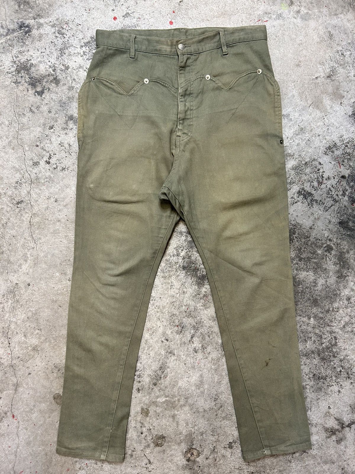 Issey Miyake Mercibeaucoup by Issey Miyake Green Trousers Size US 32 / EU 48 - 1 Thumbnail