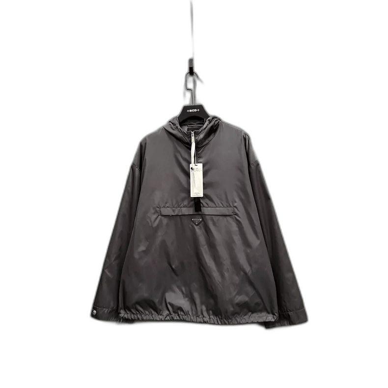 Prada PRADA Half-Zip Hooded Windbreaker Jacket Size US XL / EU 56 / 4 - 1 Thumbnail