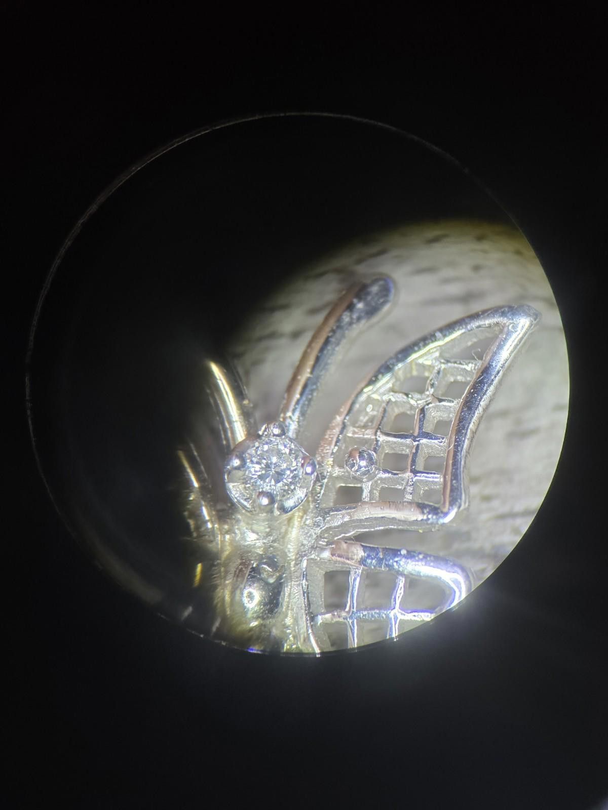 The Unbranded Brand ​Vtg 14k White Gold ~0.11ct Diamond Butterfly Pendant 2.2g Size ONE SIZE - 8 Thumbnail