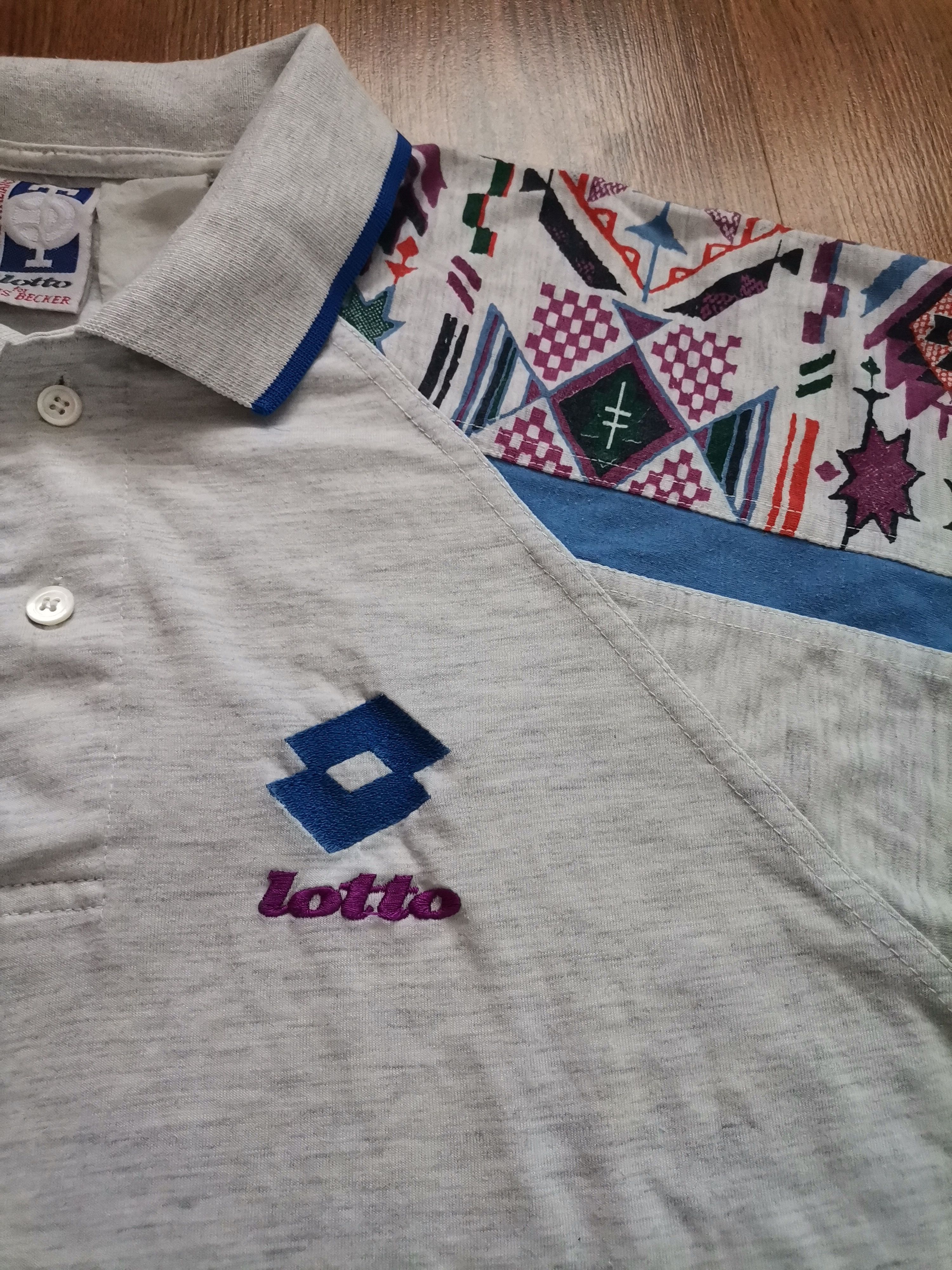 Lotto Sport Vintage Lotto Boris Becker Aztec Polo Size US L / EU 52-54 / 3 - 2 Thumbnail