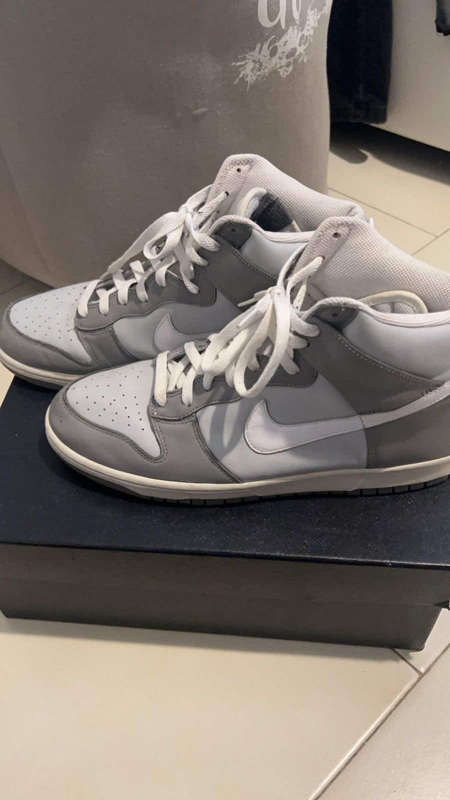 Nike × Vintage Nike Dunk High Neutral Grey 2005 Size US 11.5 / EU 44-45 - 5 Thumbnail