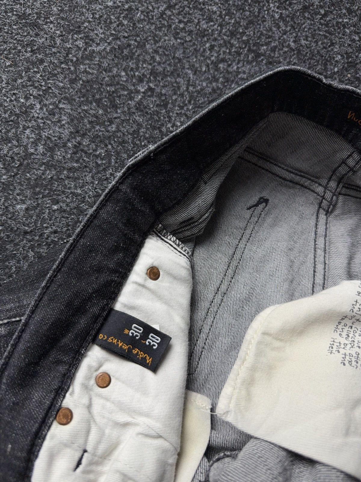 Nudie Jeans Luxury 00s Nudie Jeans Co Black Organic Denim Slim Fit Size US 30 / EU 46 - 9 Thumbnail