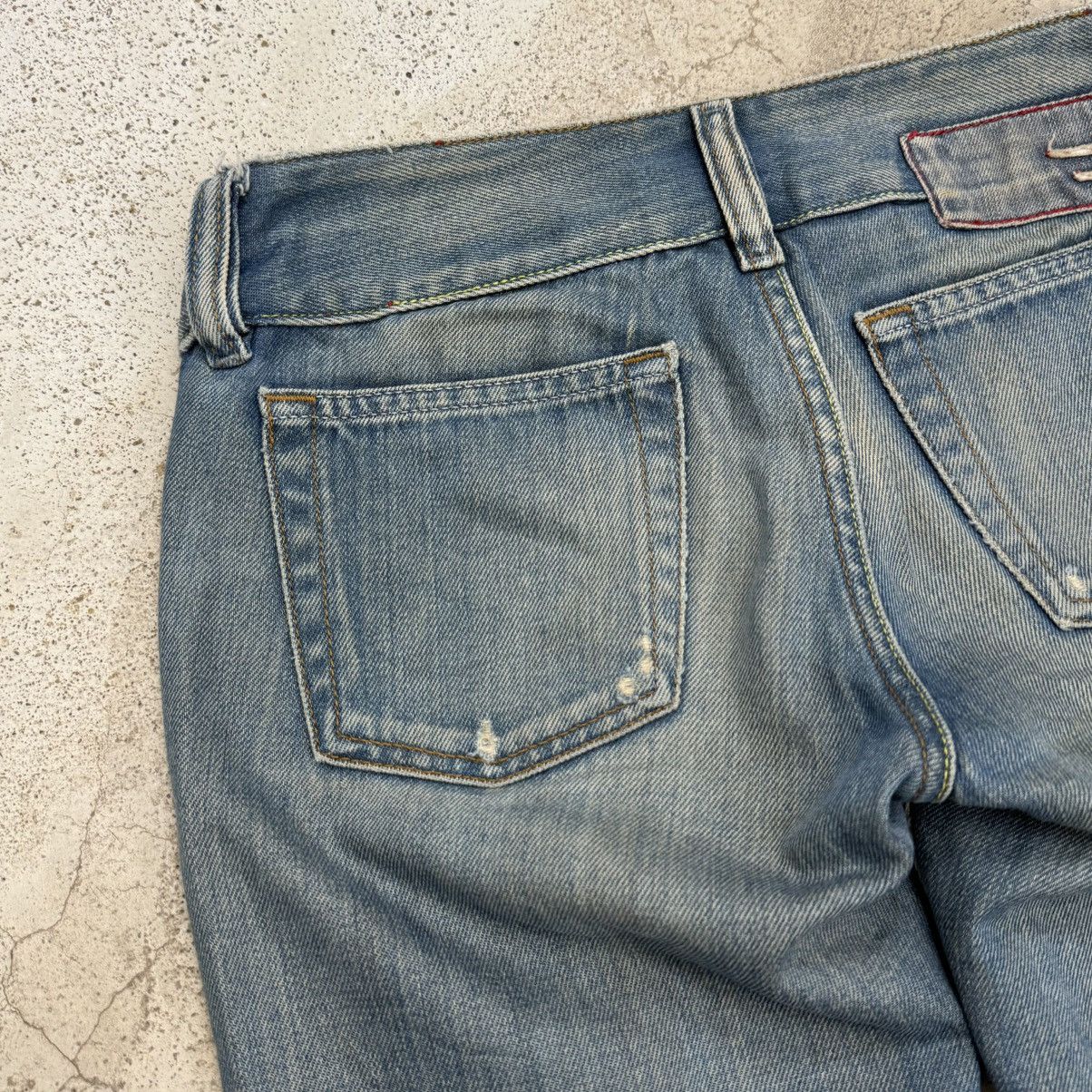 Diesel Diesel Industry Distressed Flare Bell Bottom Denim Pants Size 24" / US 00 / IT 34 - 15 Thumbnail