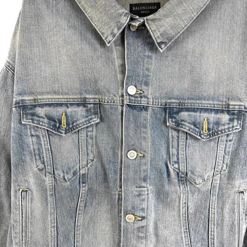 Balenciaga Balenciaga Washed Distressed Slouchy Asymmetrical Jacket D Size US S / EU 44-46 / 1 - 5 Thumbnail