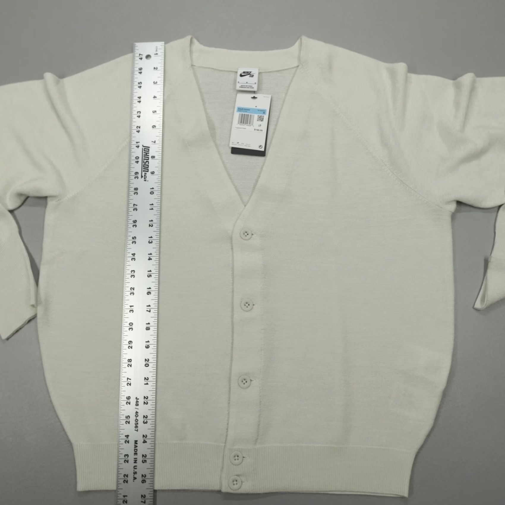 Nike Nike SB Skate Wool Cardigan Unisex Loose Fit Size M Ivory Sweater Size US M / EU 48-50 / 2 - 7 Thumbnail
