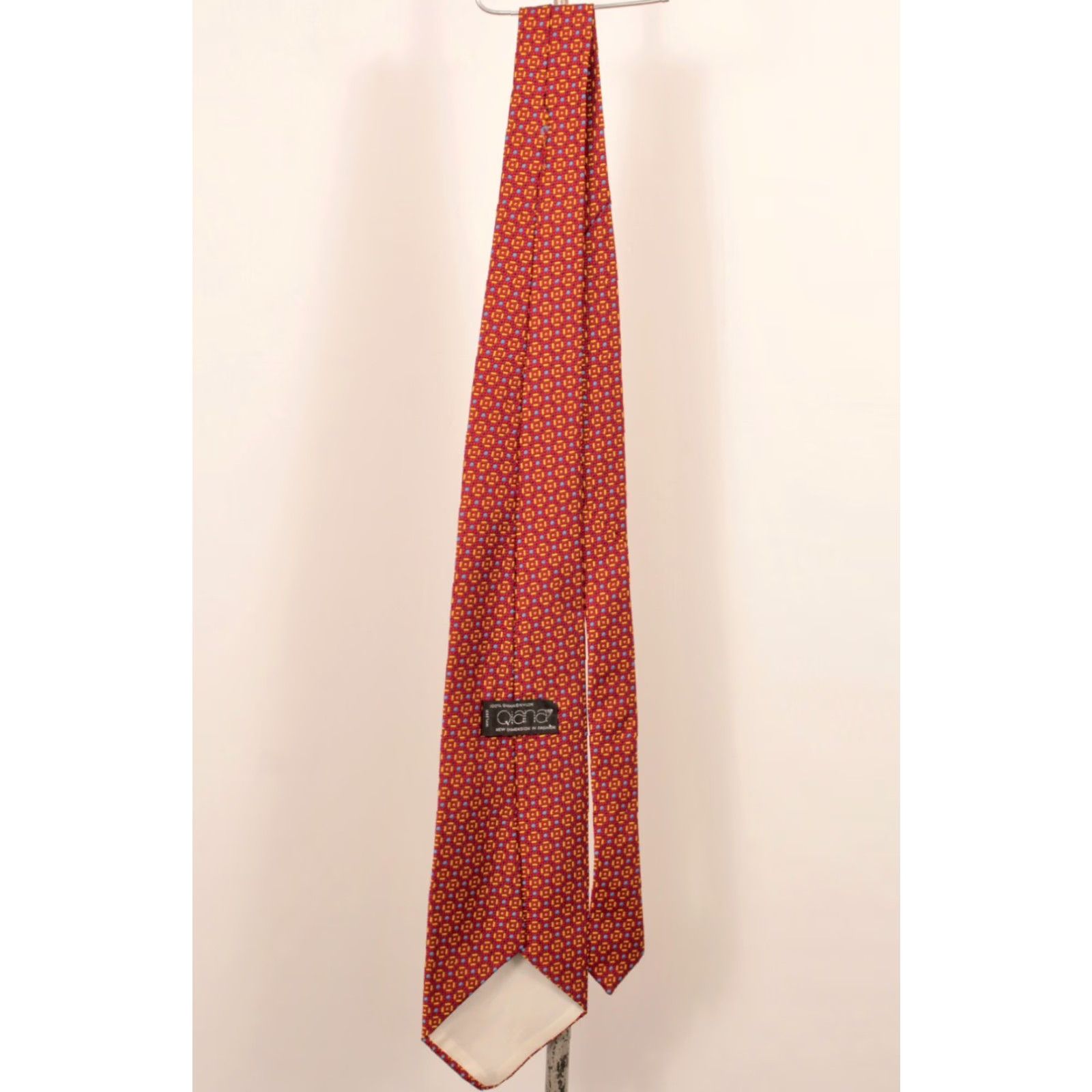 Vintage VINTAGE Quiana NYLON 70s Tie Mens Neck Tie Red Abstract 70s Size ONE SIZE - 6 Thumbnail