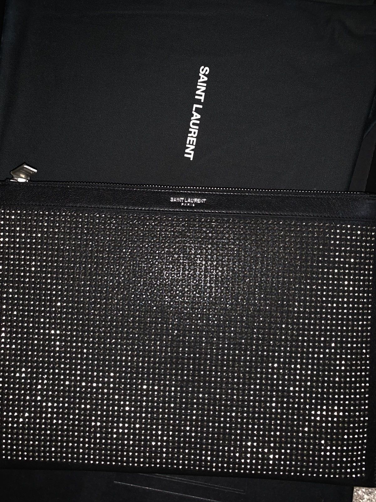 Saint Laurent Paris Saint Laurent Studded iPad holder/clutch Size ONE SIZE - 1 Thumbnail