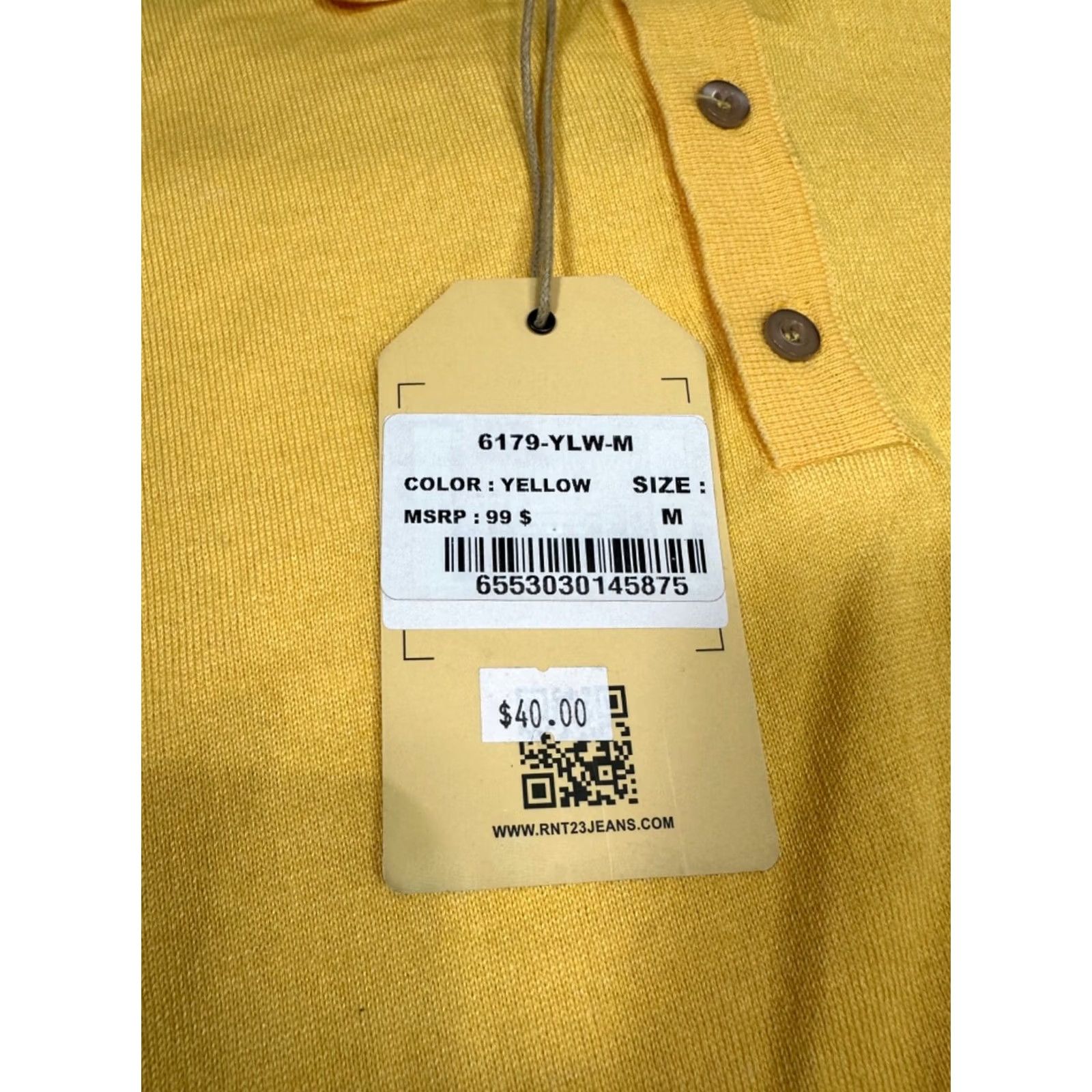 Vintage RNT23 Womens Polo Shirt Short Sleeve Tunic Sz M Yellow Viscose Blend Knit Size M / US 6-8 / IT 42-44 - 5 Thumbnail